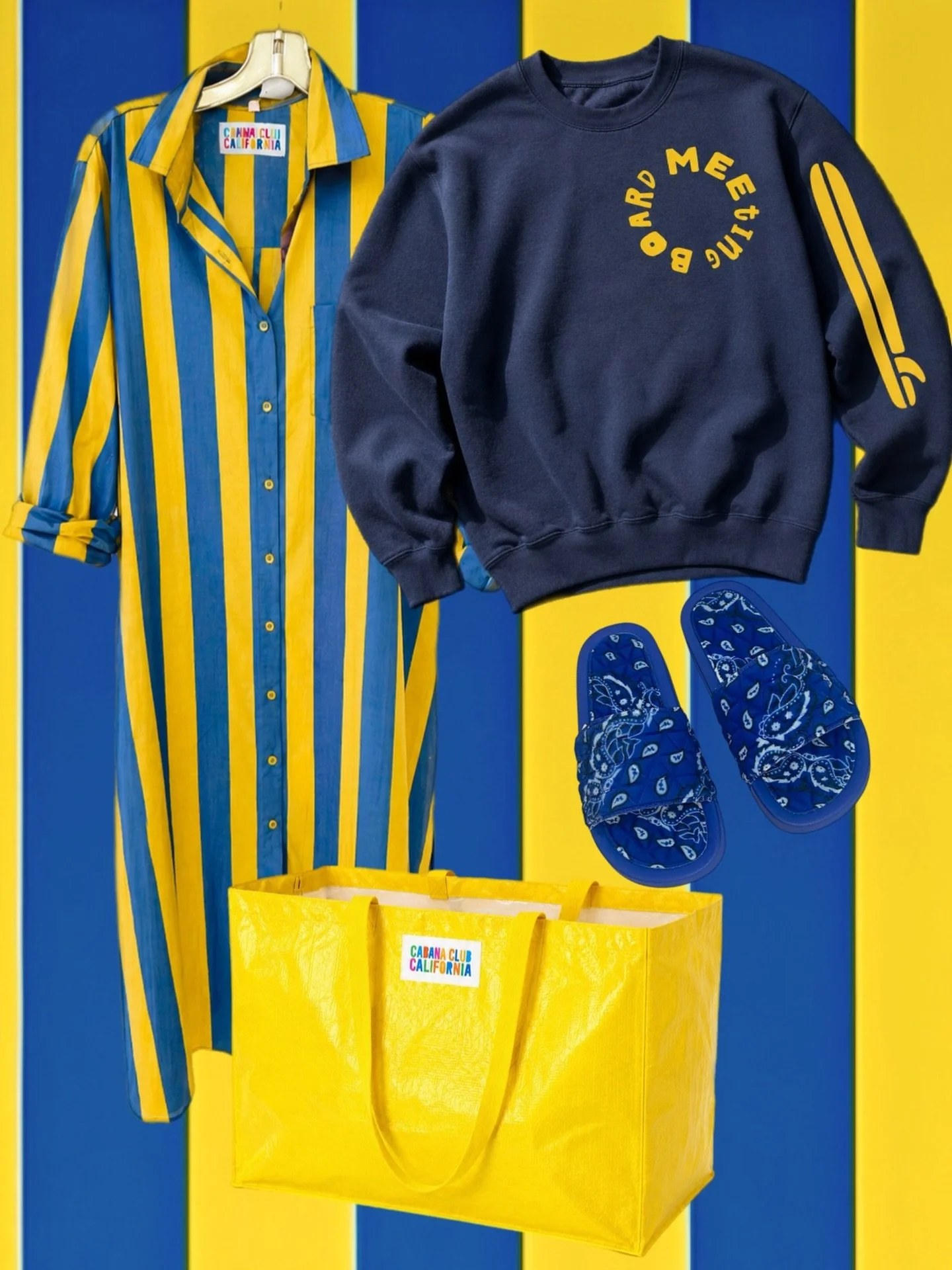 Board meeting called&hellip; and the dress code understood the assignment.

Our favorite oversized striped shirt dress layered with the new Board Meeting sweatshirt might be the ultimate beach-to-town combo. Pop the collar, roll the sleeves, throw on