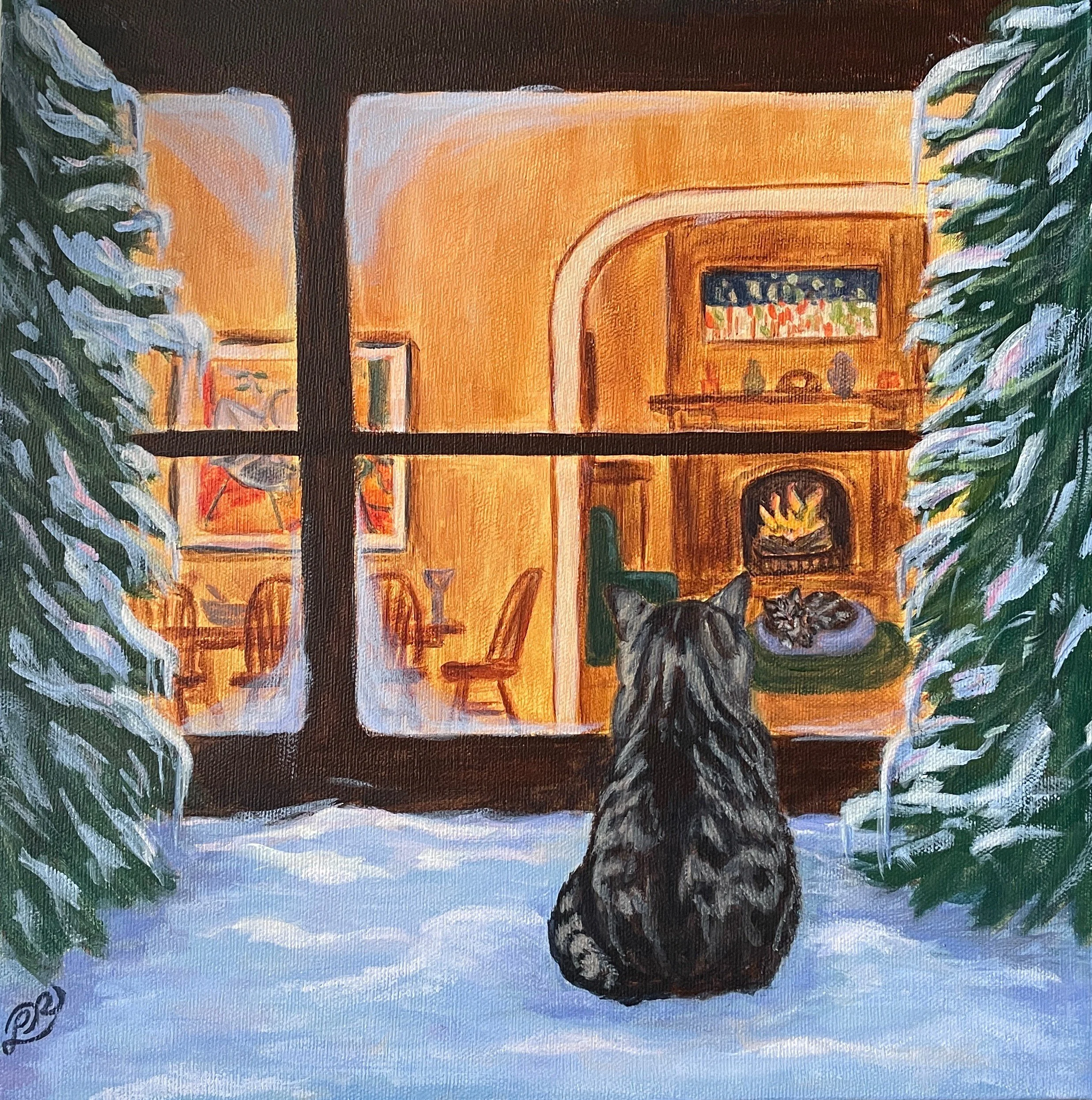 A Window To Hope  
12 x 12", acrylic on gallery canvas  
sold Youth Without Shelter charity auction