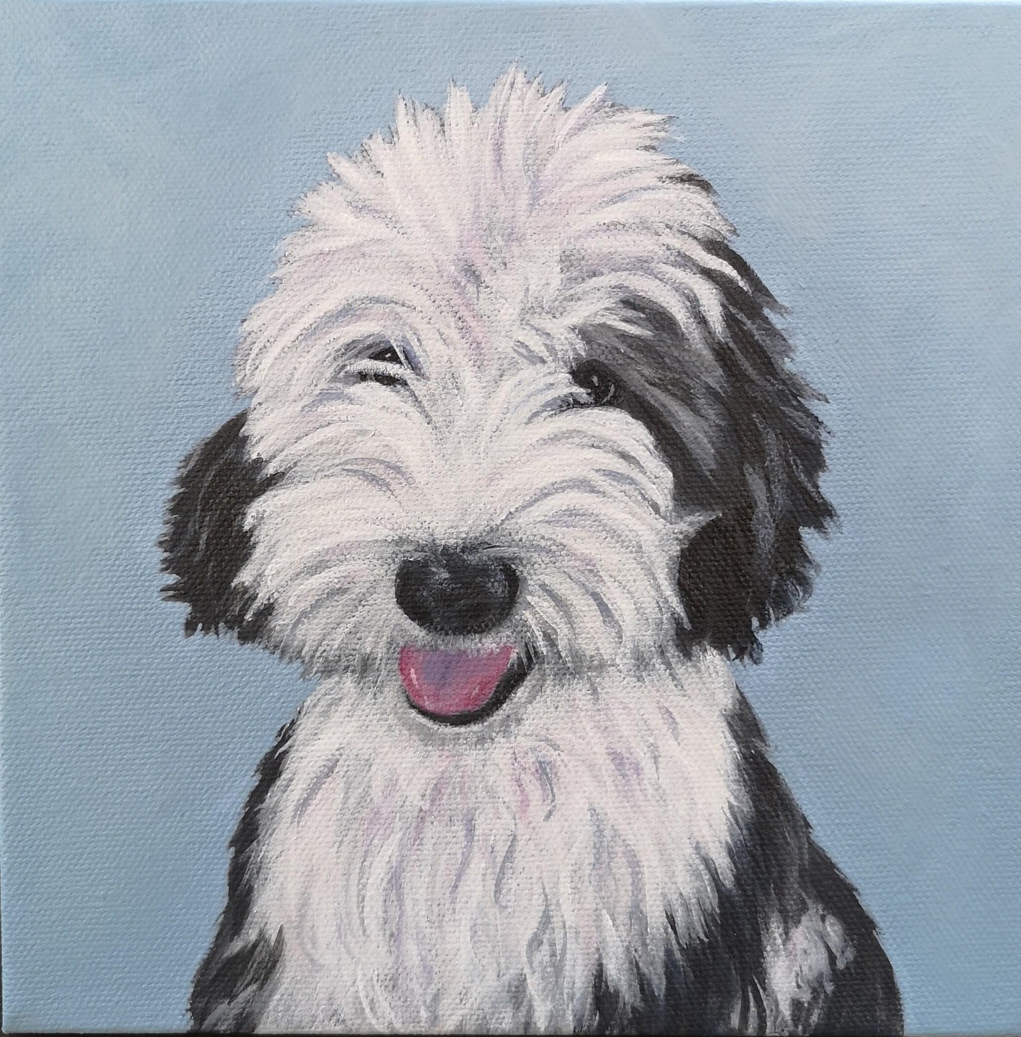 Portrait of Hector
8 x 8", acrylic on gallery canvas
sold on commission