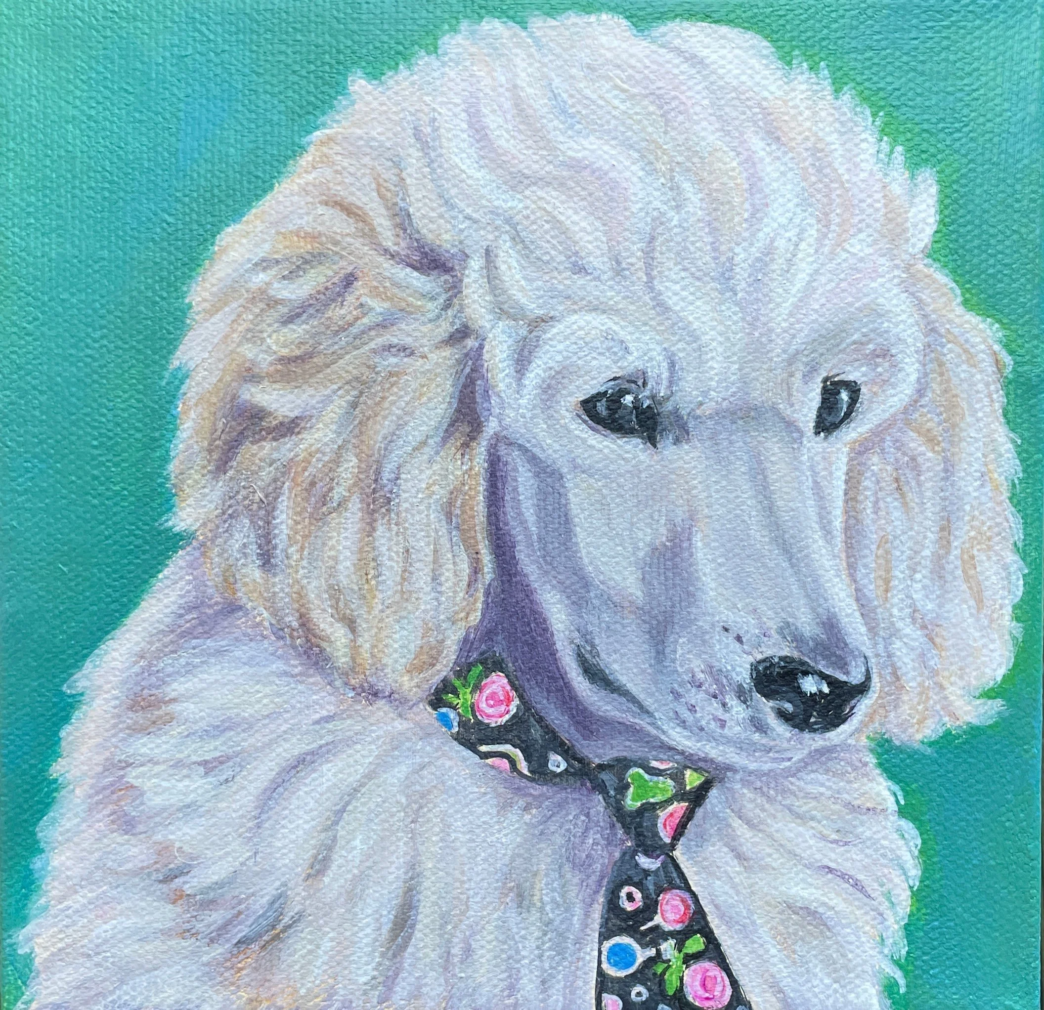 Portrait of Ralph  
6 x  6", acrylic on gallery canvas  
sold on commission