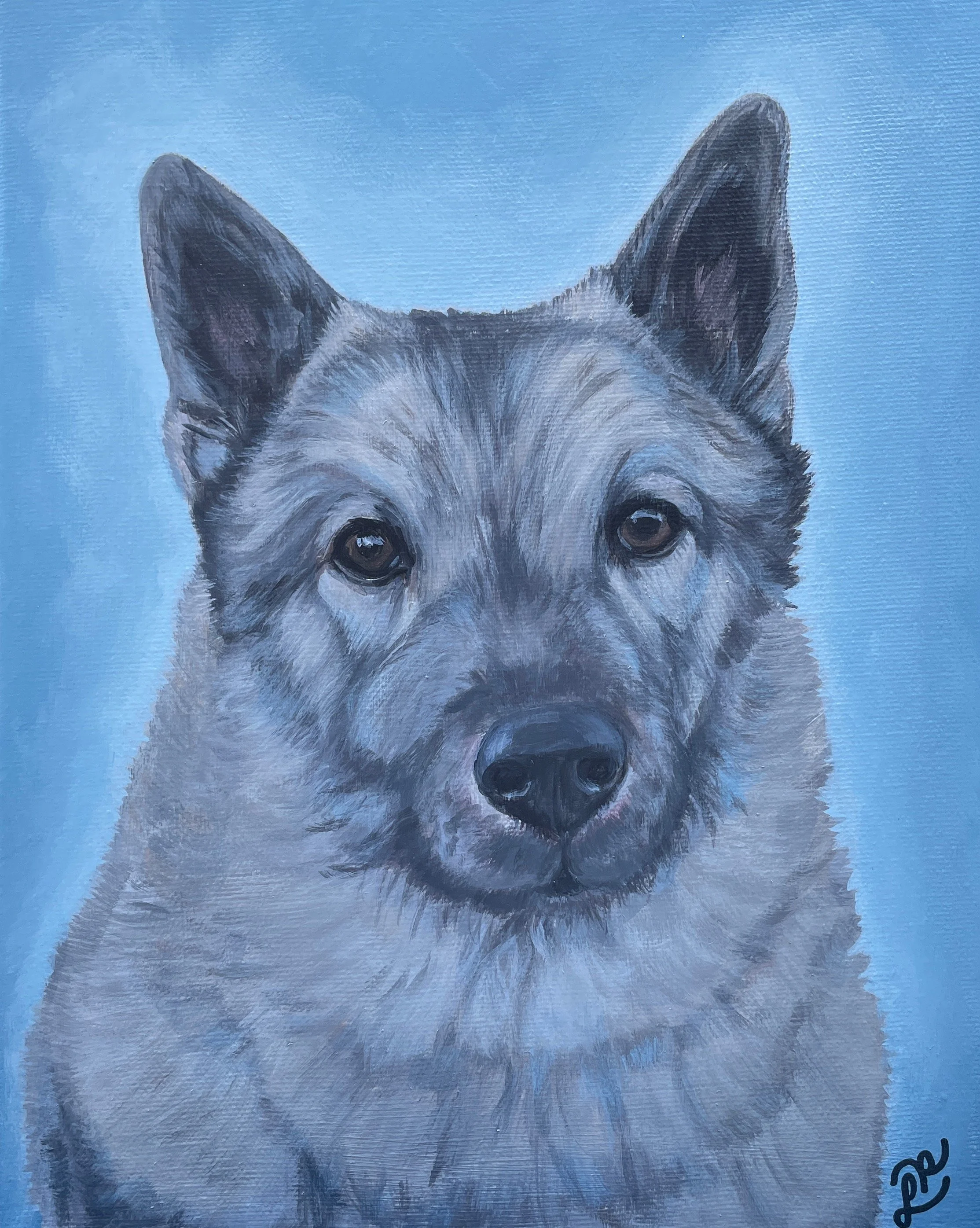 Portrait of Nela  
8 x 10", acrylic on gallery canvas  
sold on commission