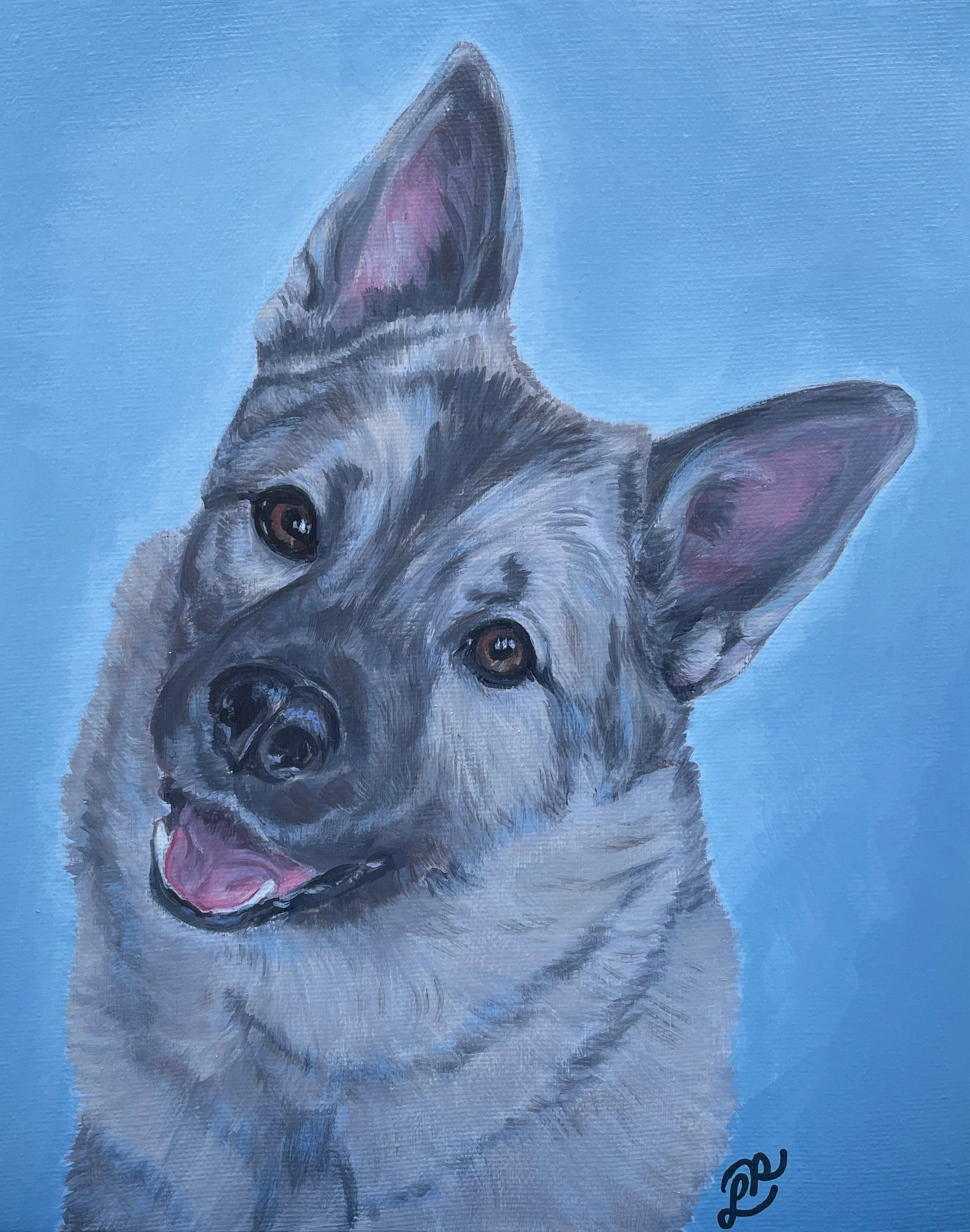 Portrait of Ekho  
8 x 10", acrylic on gallery canvas  
sold on commission