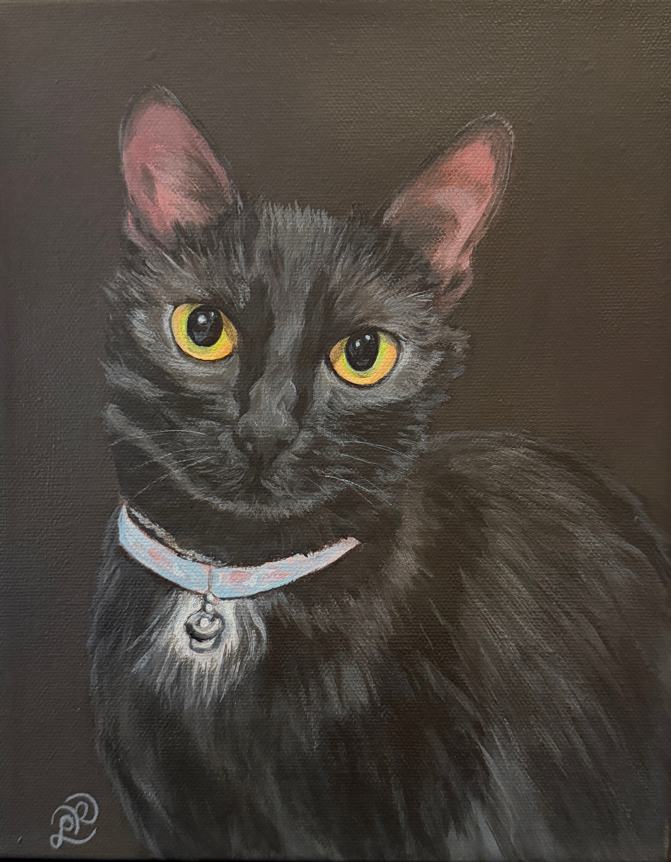 Portrait of Danoontje  
8 x 10", acrylic on gallery canvas  
sold on commission