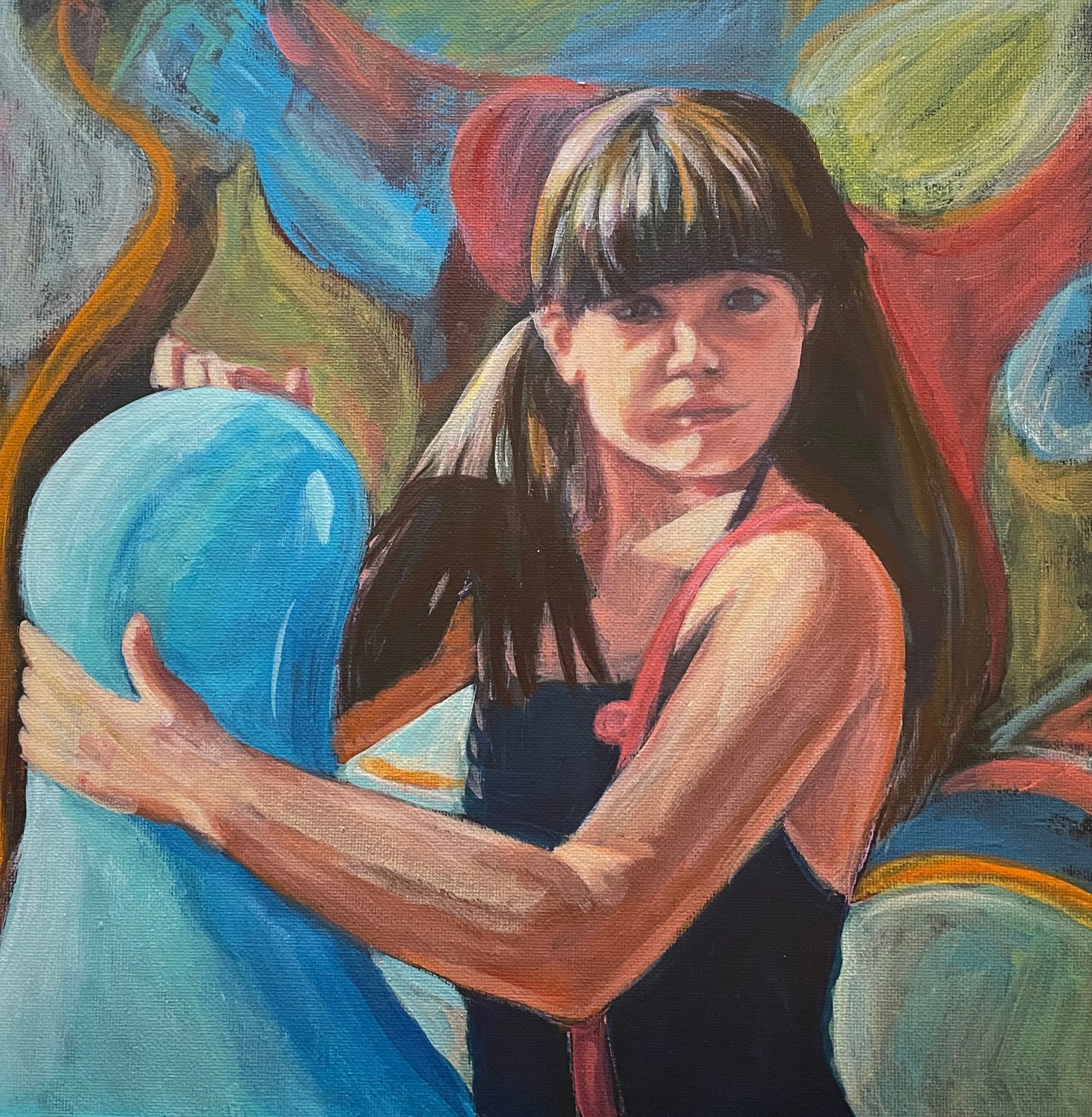 Splash Park  
10 x 10", acrylic on paper  
created in a lesson with Acrylic University with Dianna Shyne