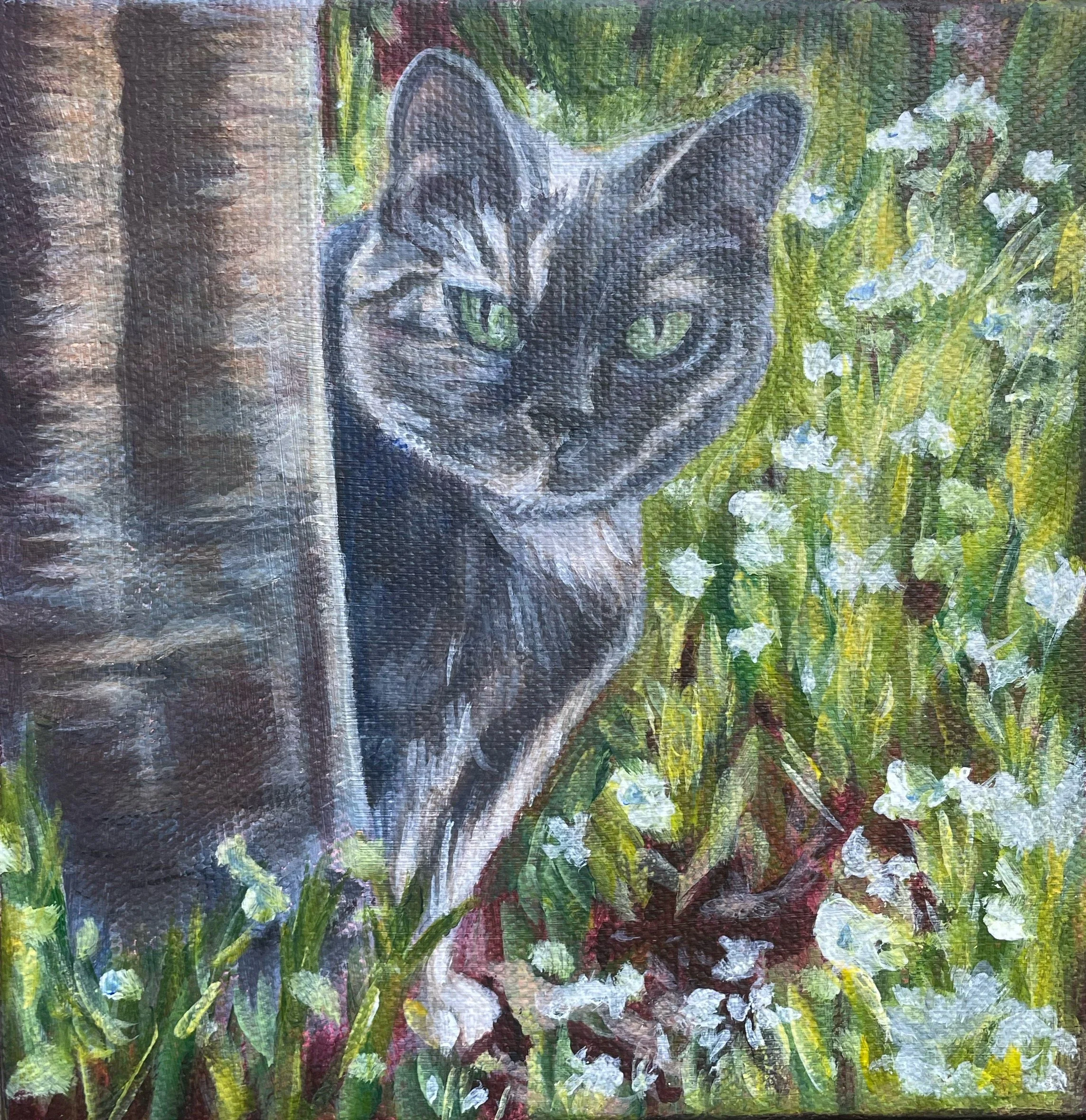Portrait of Maggie  
6 x  6", acrylic on gallery canvas  
$75