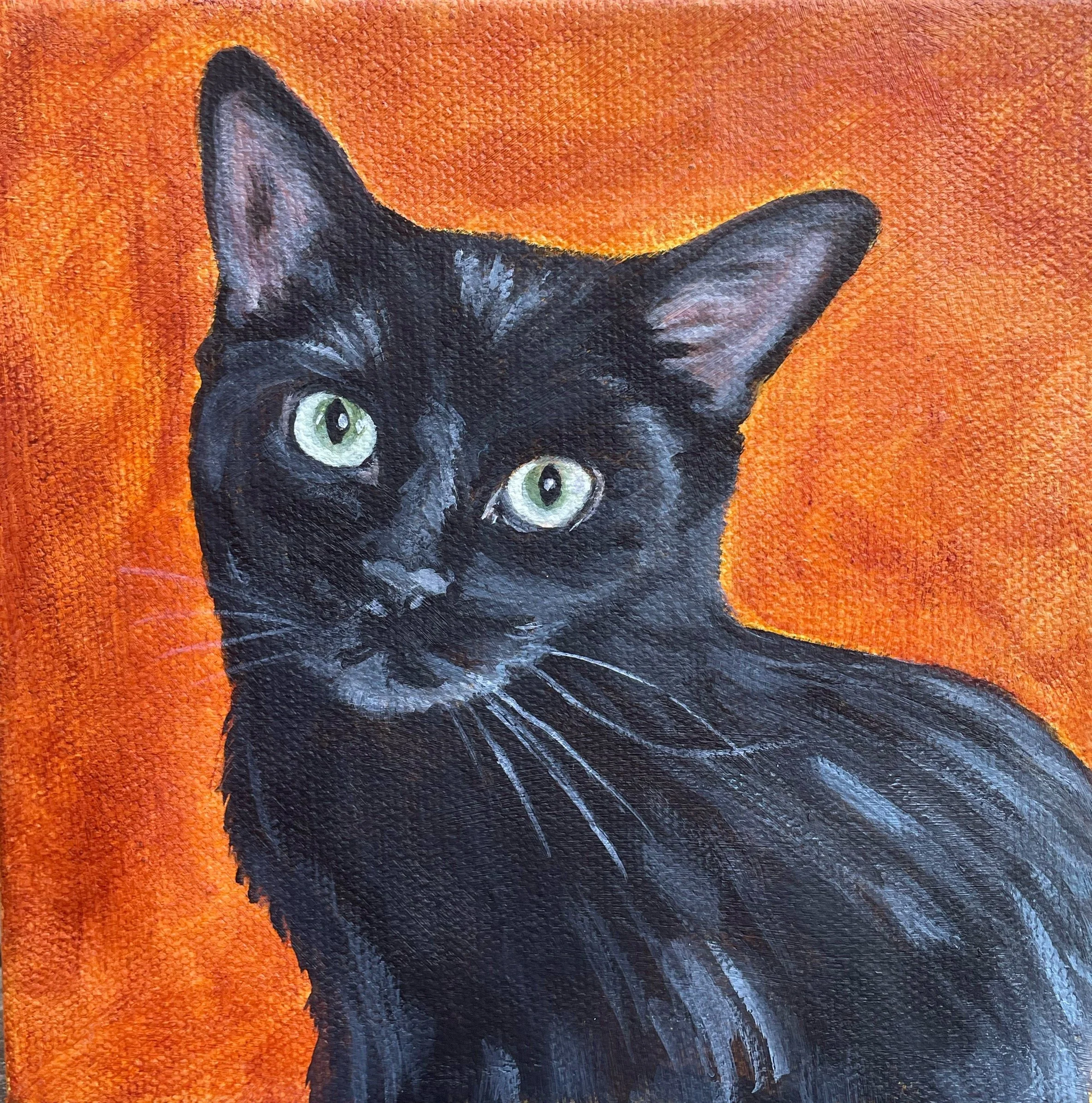 Portrait of Luna  
6 x 6", acrylic on gallery canvas  
sold on commission