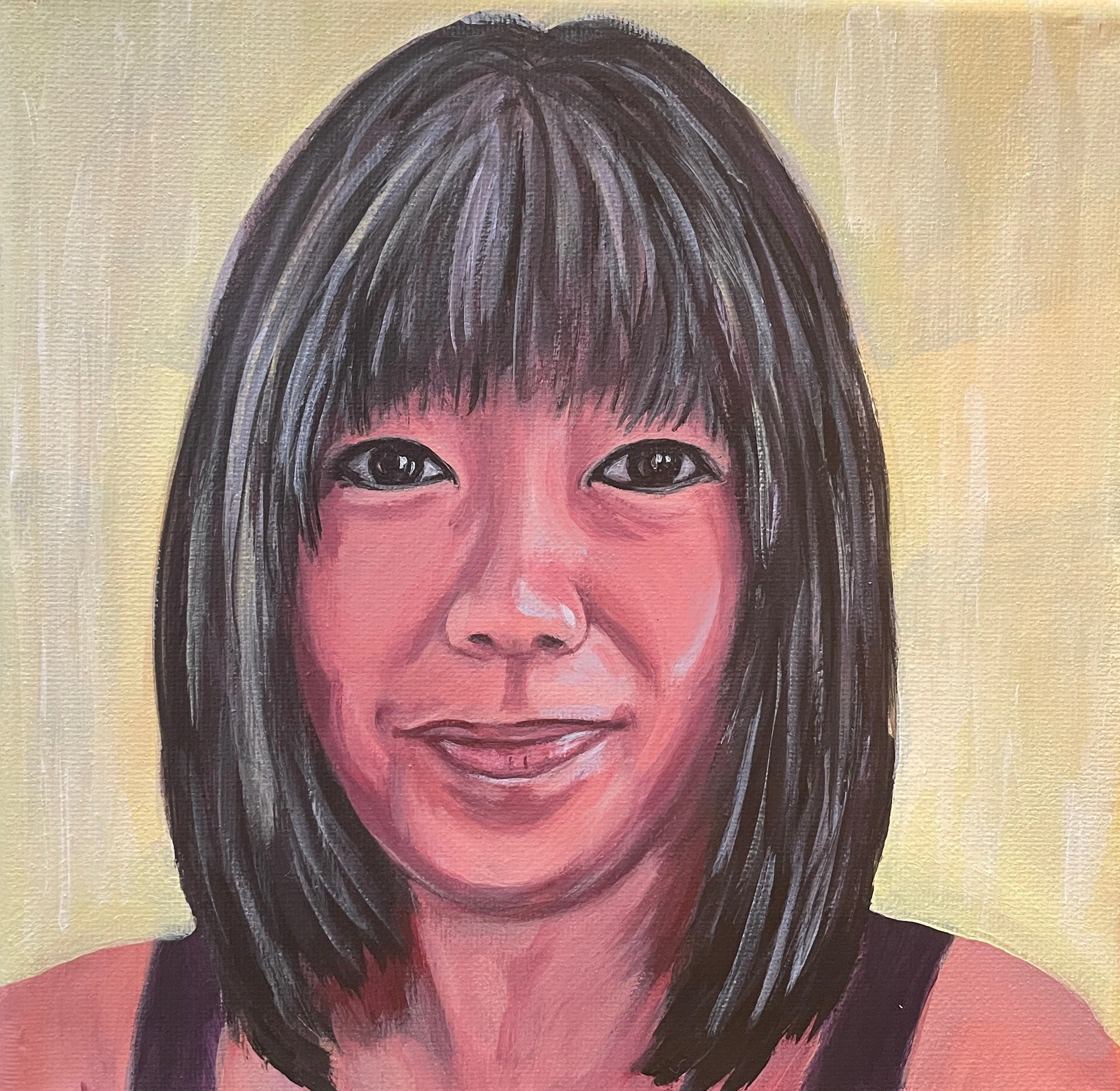 Self Portrait  
8 x 8", acrylic on stretched canvas  
not for sale