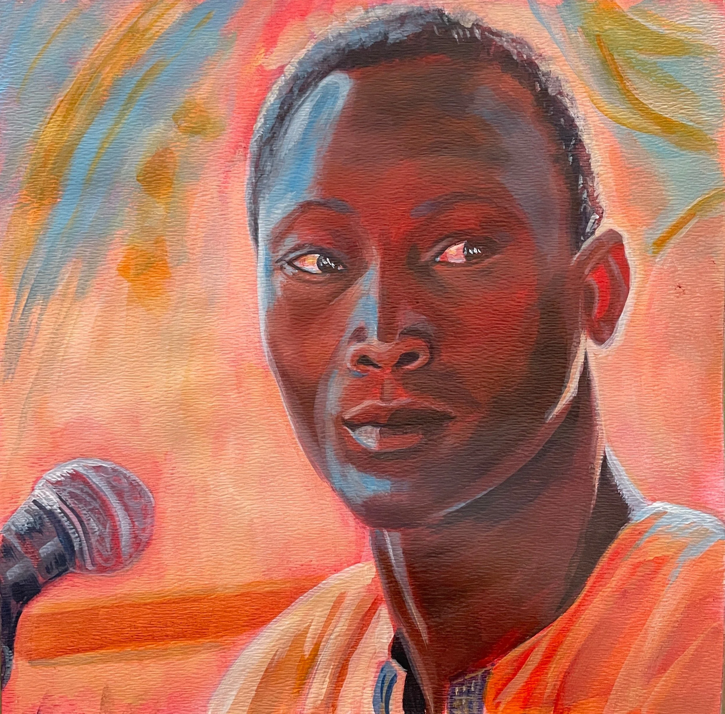 Bright Shadows  
10 x 10", acrylic on paper  
created in a lesson with Acrylic University with Dianna Shyne