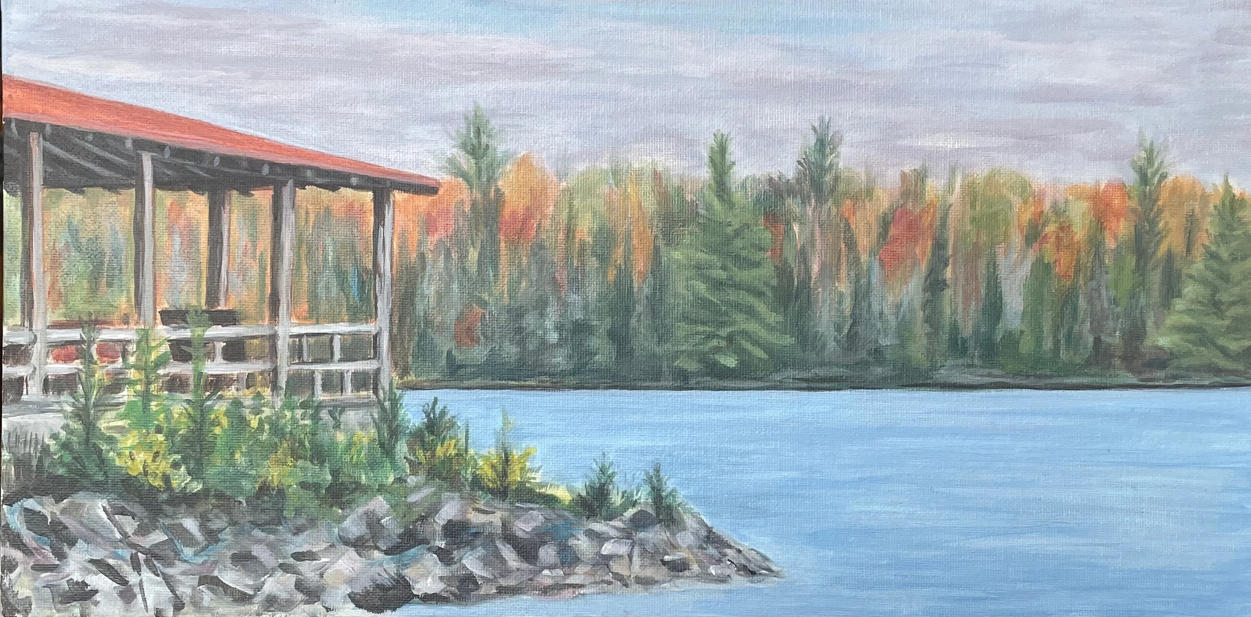 Tranquility - A Study  
8 x 16", acrylic on canvas board  
$200, unframed