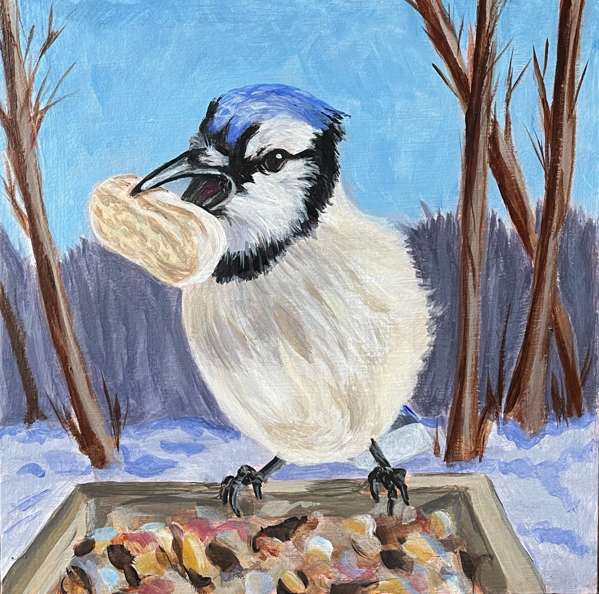 Let's Go  
6 x 6", acrylic on wood panel  
$75, unframed