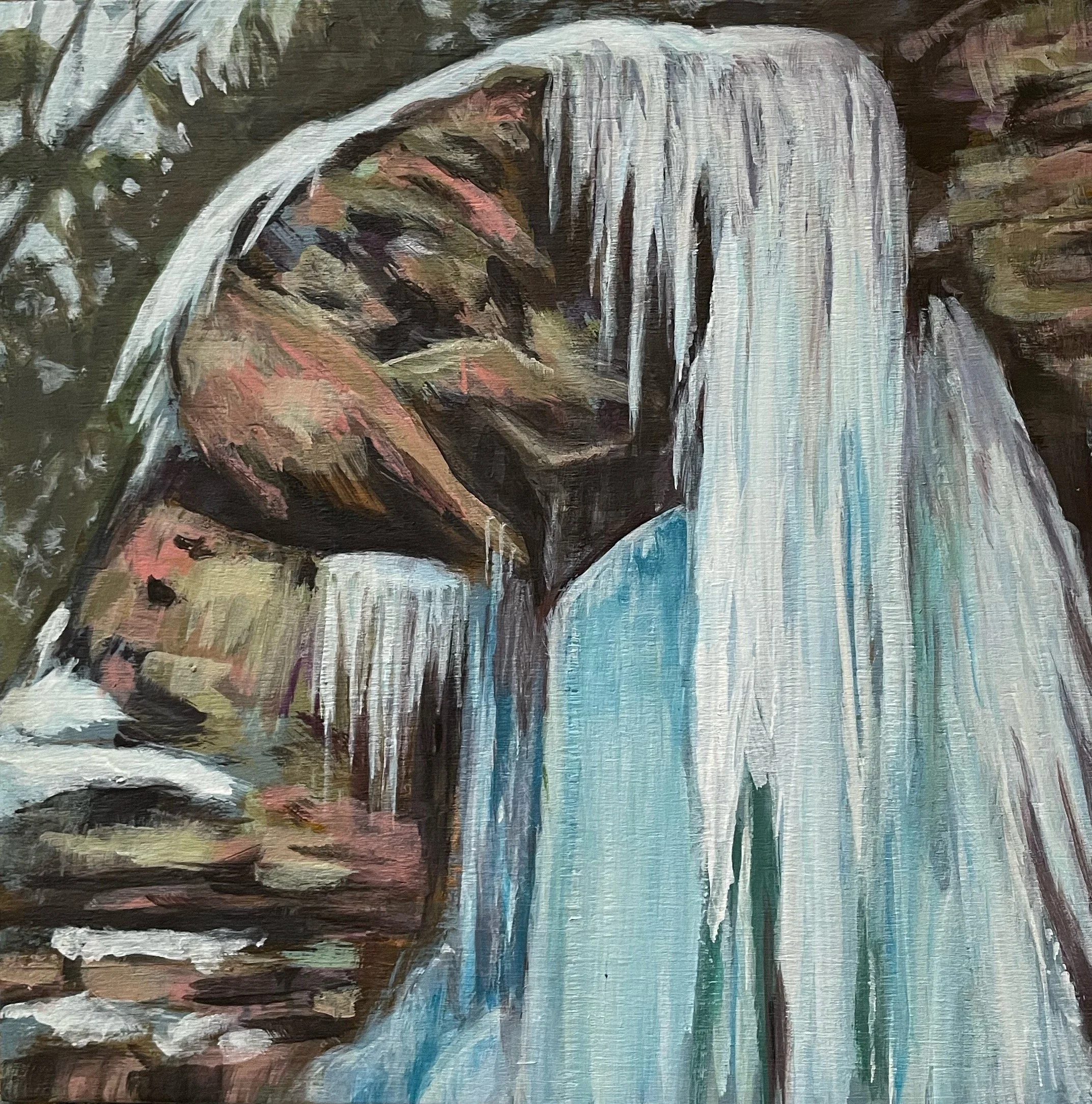 Frozen in Time  
6 x 6", acrylic on wood panel  
$75 