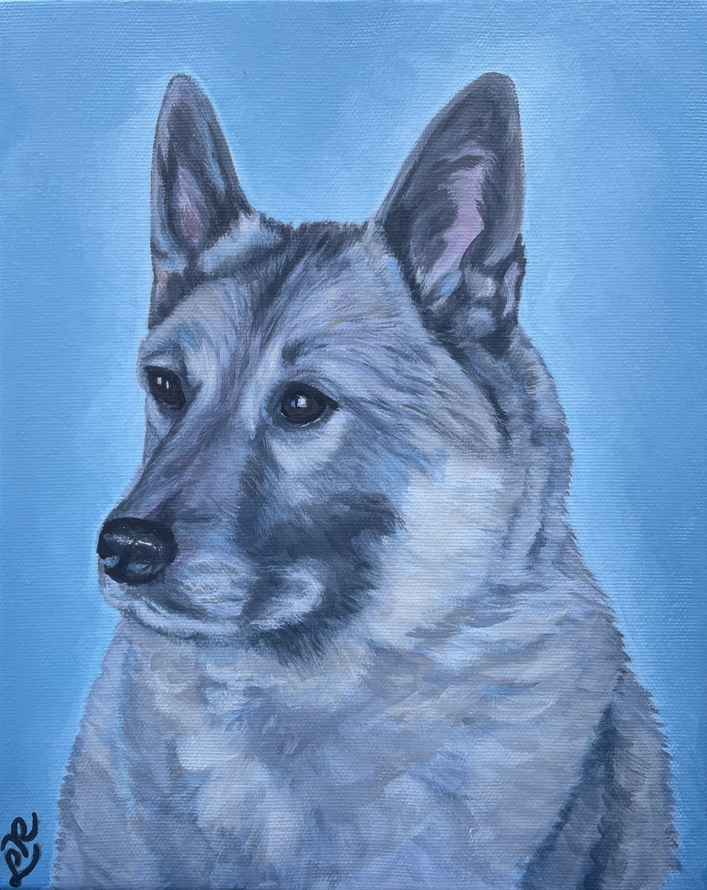 Portrait of Lexi  
8 x 10", acrylic on gallery canvas  
sold on commission
