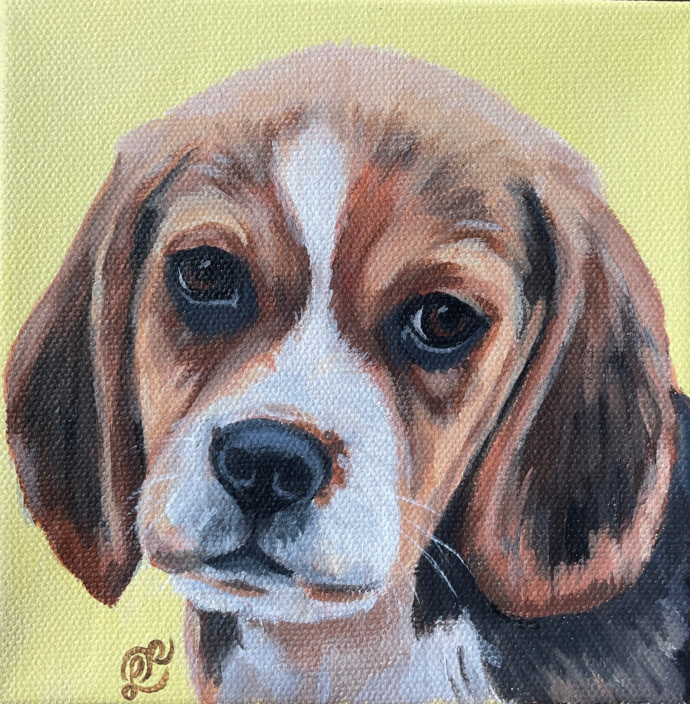 Portrait of a Drama Queen  
8 x 8", acrylic on gallery canvas  
sold