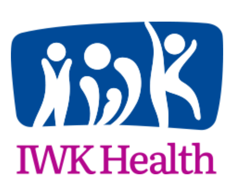Logo with stylized figures of children in the shape of the letters "I" "W" and "K" and the text "IWK Health".