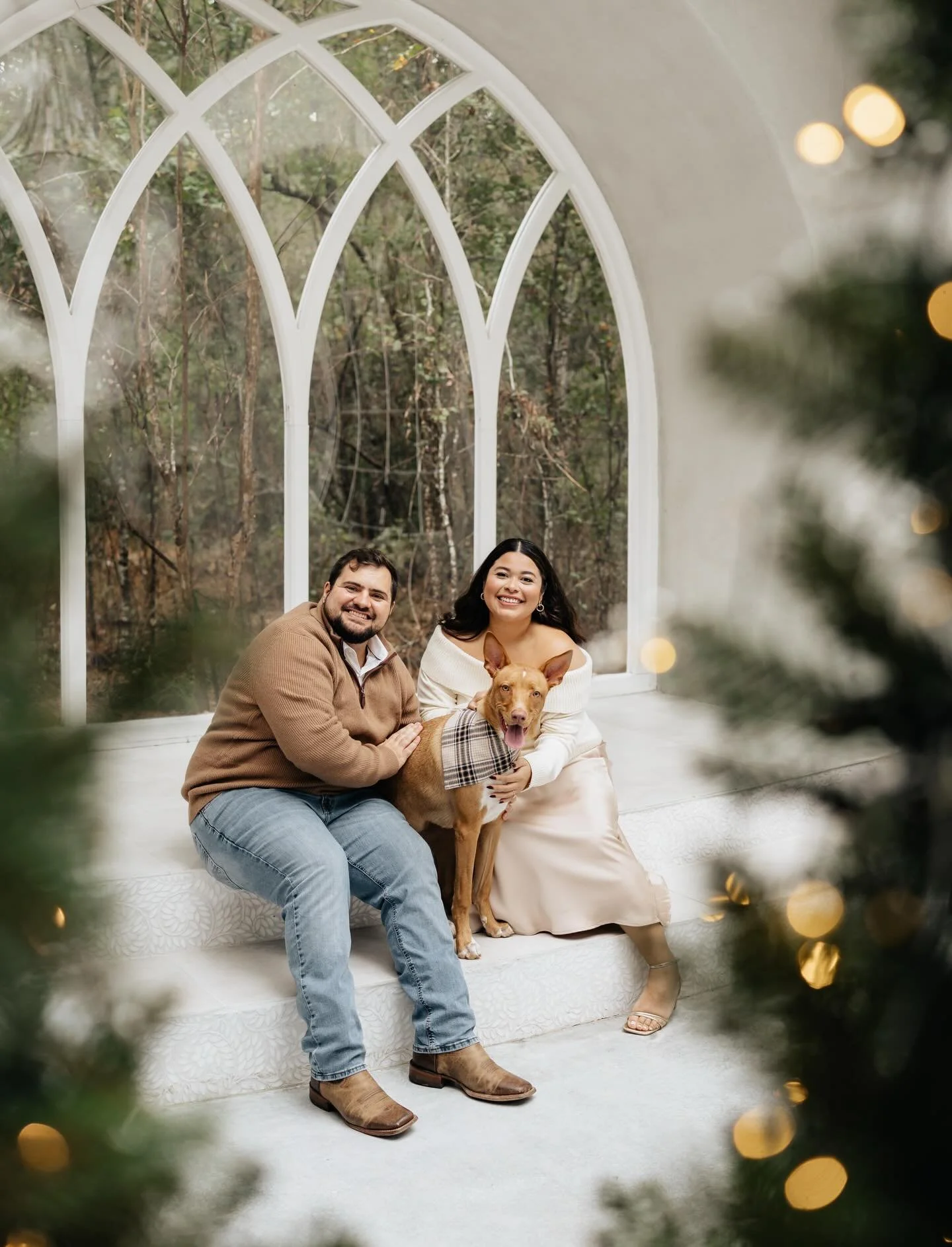 Kicking off my Christmas posts featuring this set, with the sweetest couple, and their pup Jasper! 🤍🎄✨