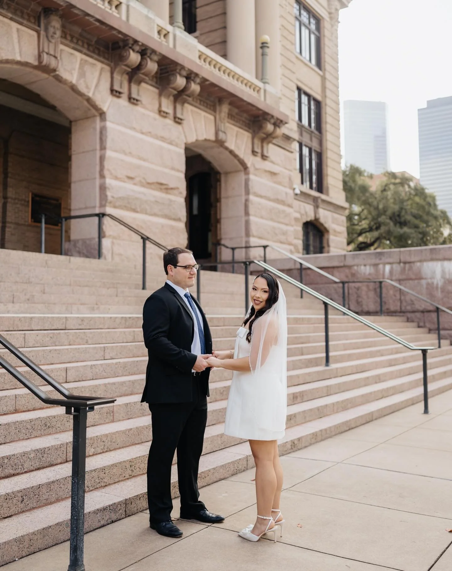The newlyweds, V &amp; D | This was my final session of 2025, and what a beautiful way to close out the year with the sweetest souls. We started by capturing portraits at the iconic 1910 courthouse, before heading to a nearby CH where they officially