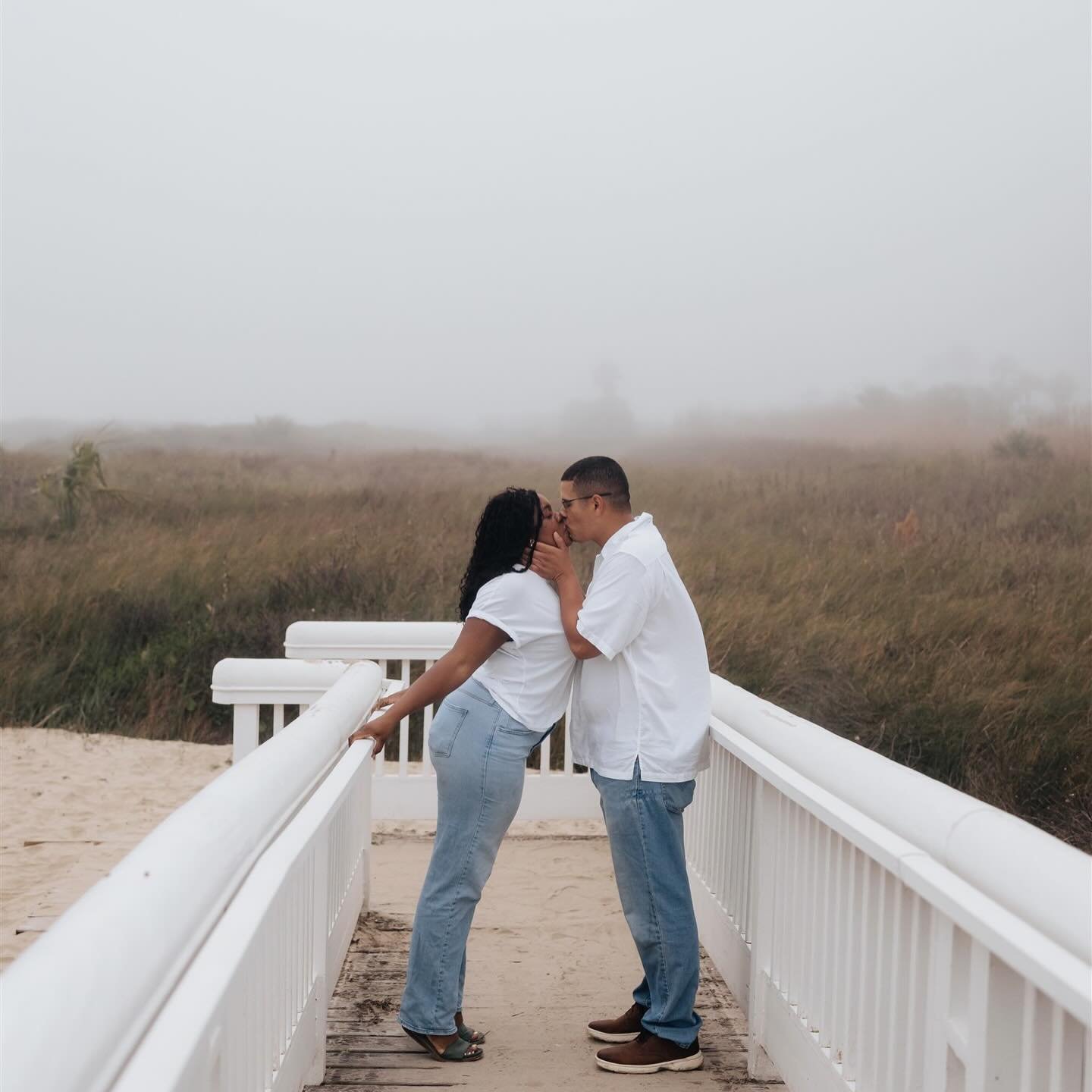 J&amp;J | I photographed Jazline&rsquo;s graduation 3 years ago, and last month I got to capture her engagement photos. Moments like this are exactly why I love what I do. 🥺🤍 And can we talk about how we were expecting a sunny day in Galveston, but
