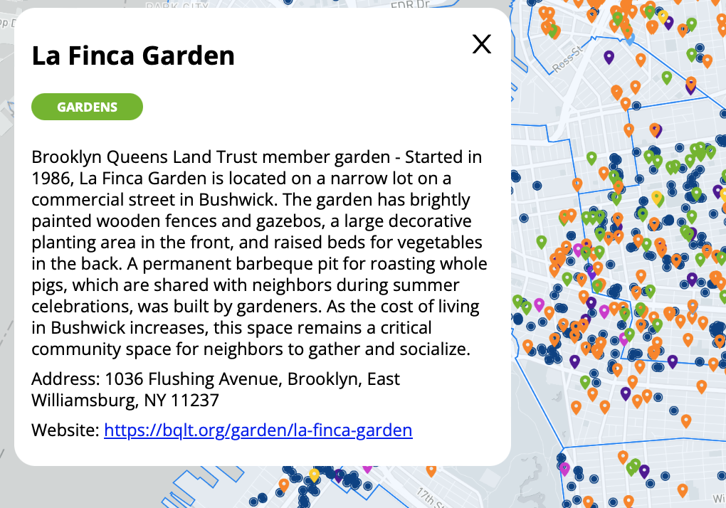 Location Markers and Descriptions La Finca