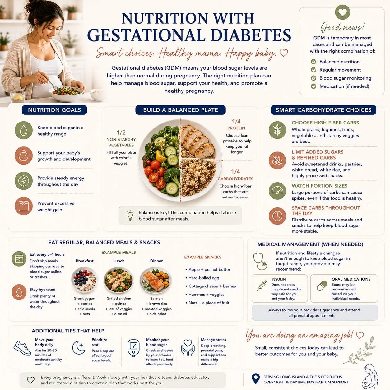 A gestational diabetes diagnosis can feel overwhelming at first

The appointments.
The finger pricks.
The food changes.
The worry.

But needing extra support during pregnancy does not mean you failed.

Gestational diabetes is incredibly common, and w