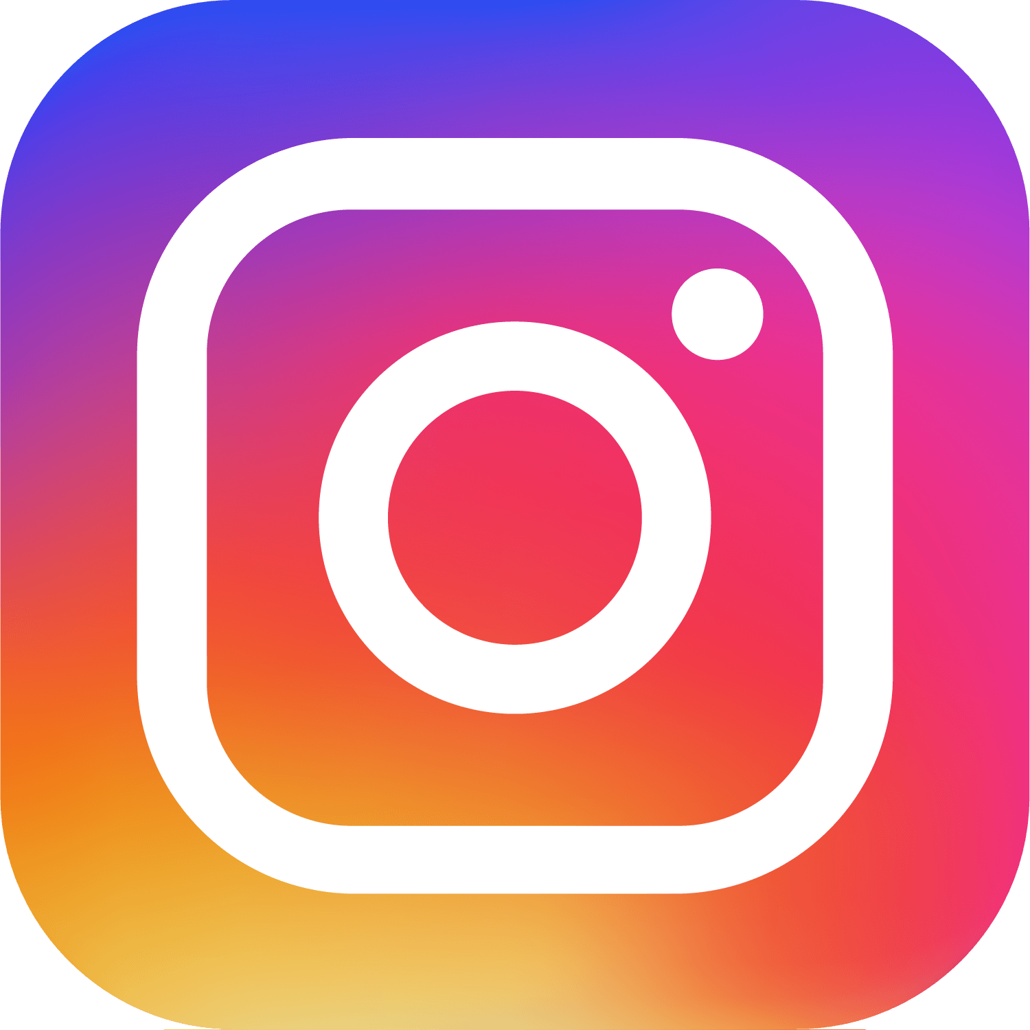 Instagram logo with a colorful gradient background of purple, pink, orange, and yellow.