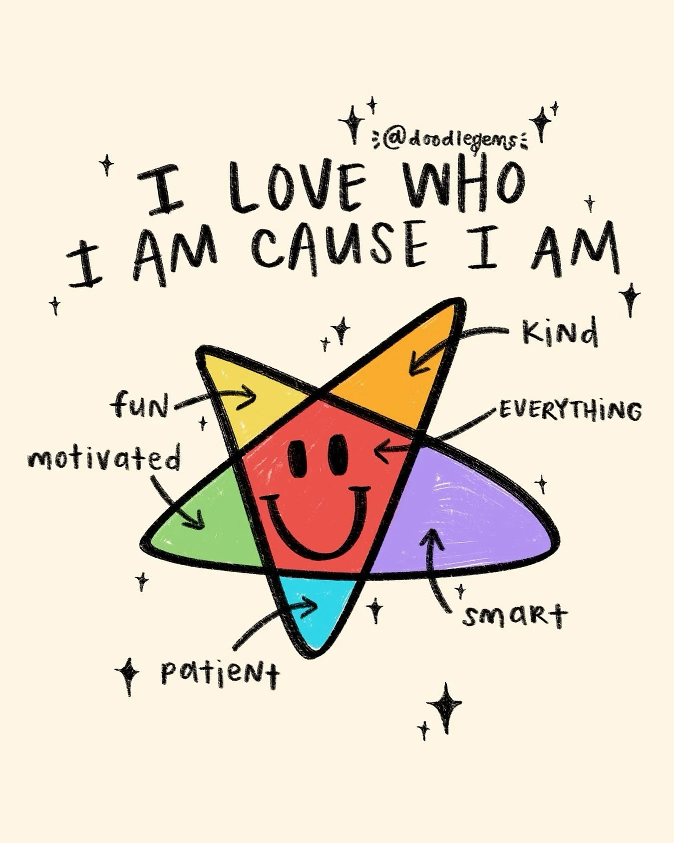 I love who I am because&hellip;.

There are ✨ SO MANY ✨ reasons to love yourself! 

Drop another reason you love yourself in the comment, even if it&rsquo;s one I mentioned already! 

#selflove #art #artists #artistsofig #womenwhodraw