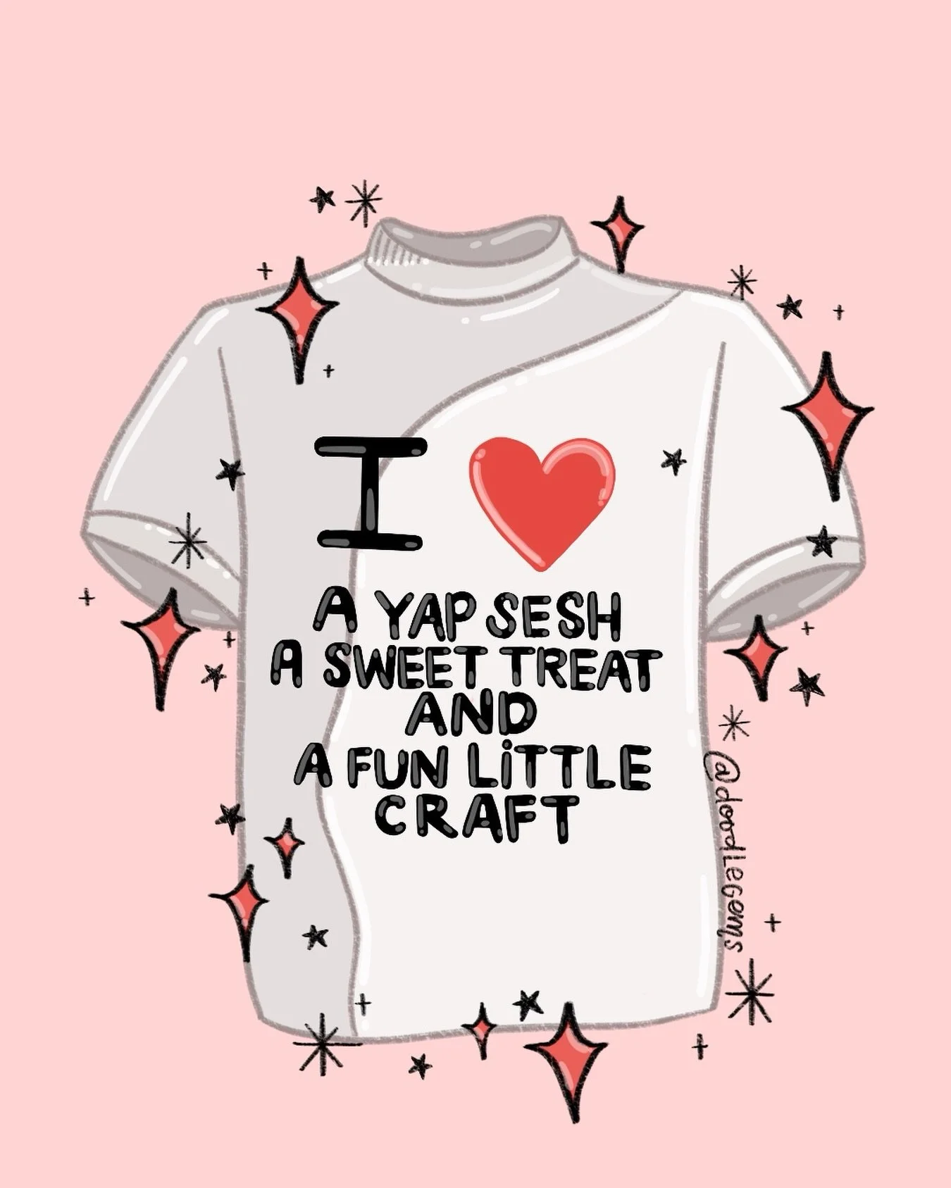 me today ⬆️ who else loves a yap sesh, sweet treat and little fun craft!!! 

#artistsofig #womenwhodraw #sweettreat #yapsesh #hobby