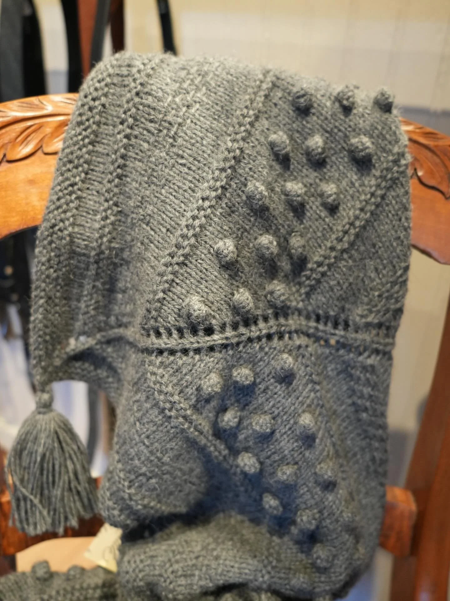 More hand-knitted perfection by @covetbykate!
This hand-knitted alpaca wrap is sure to keep you cozy this winter.