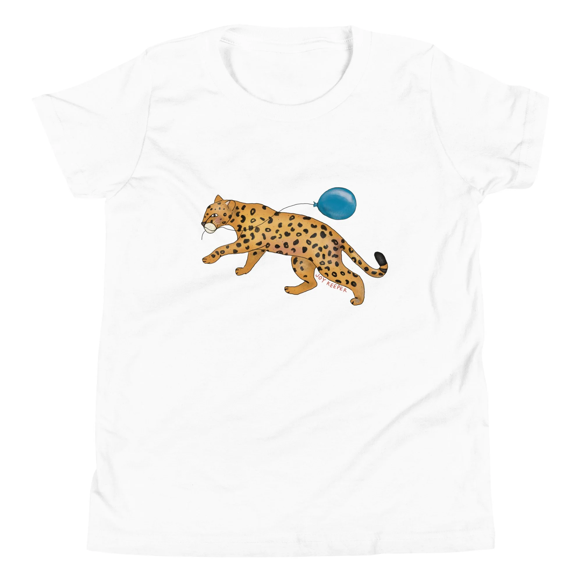 Kiddo Just a cheetah with his blue balloon t-shirt