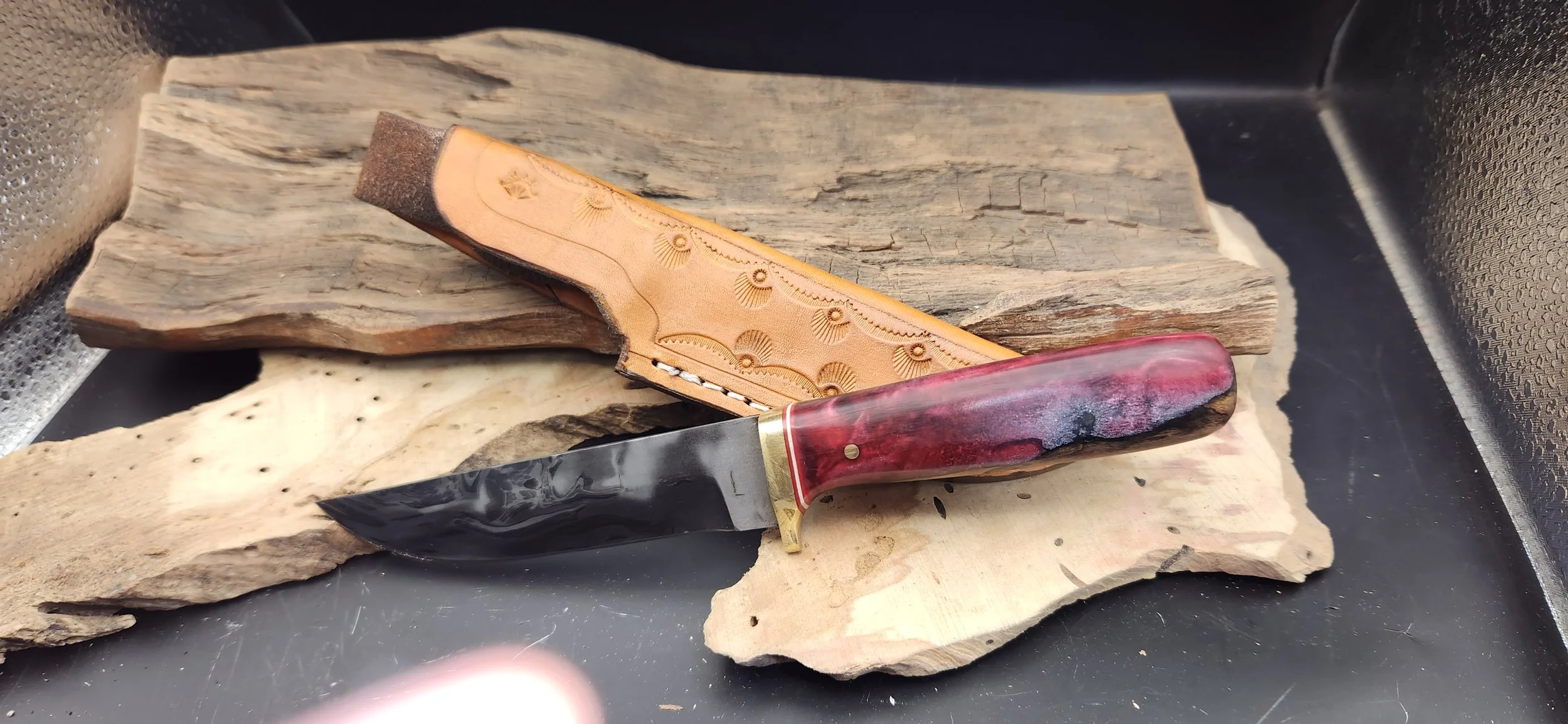 Live Edge Damascus EDC