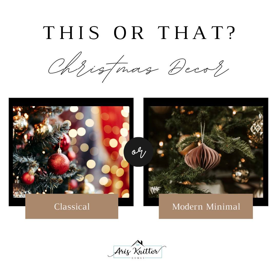 🎄 Classic Christmas d&eacute;cor
✨ Minimal modern holiday d&eacute;cor

Which one feels like your home?