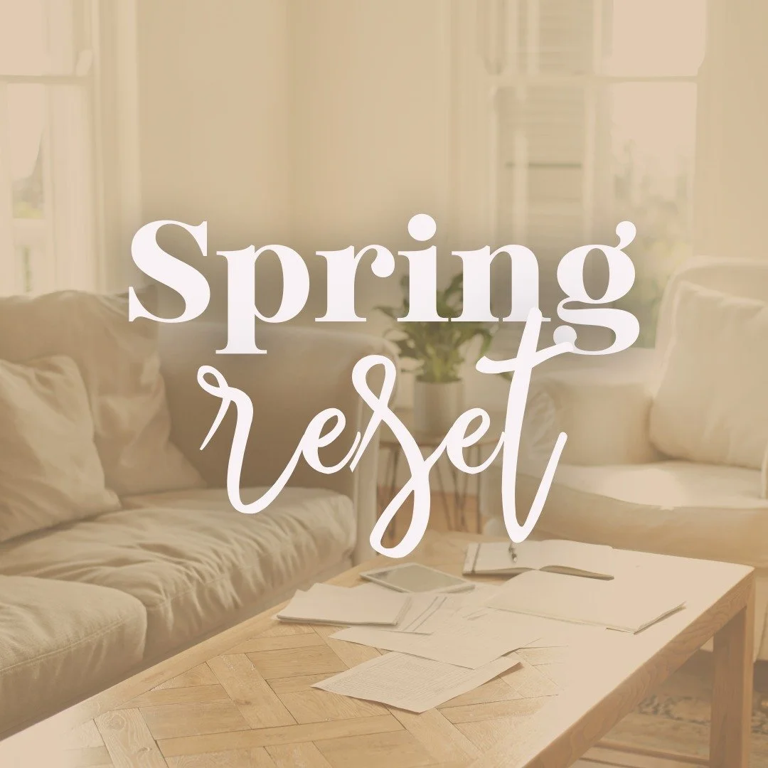 Spring reset, but make it simple:

&bull; Open the windows
&bull; Swap out heavy blankets
&bull; Fresh flowers in the kitchen
&bull; Clear one cluttered space

You don&rsquo;t need a full overhaul, just a fresh start.