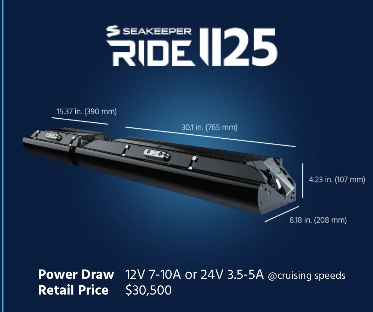 SEAKEEPER RIDE 1050 $27500