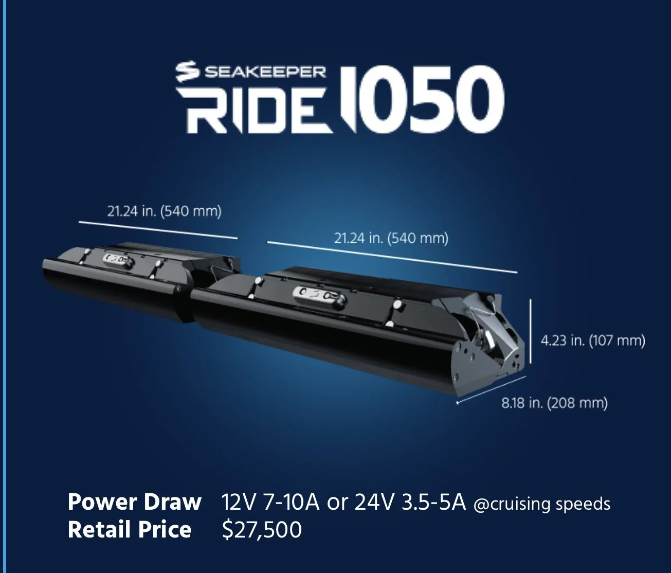 SEAKEEPER RIDE 1050 $27500