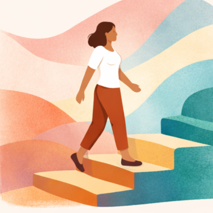 Abstract colorful curved shapes in soft gradient tones