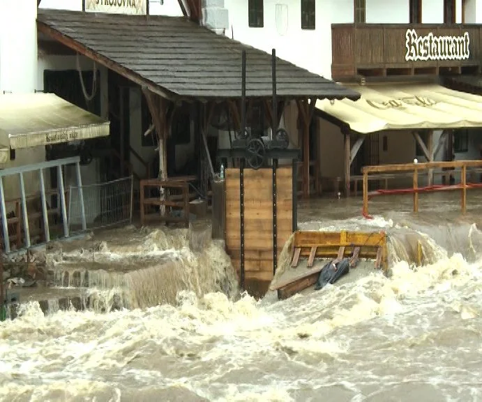 Aktuální reportáž z povodní - Český Krumlov
