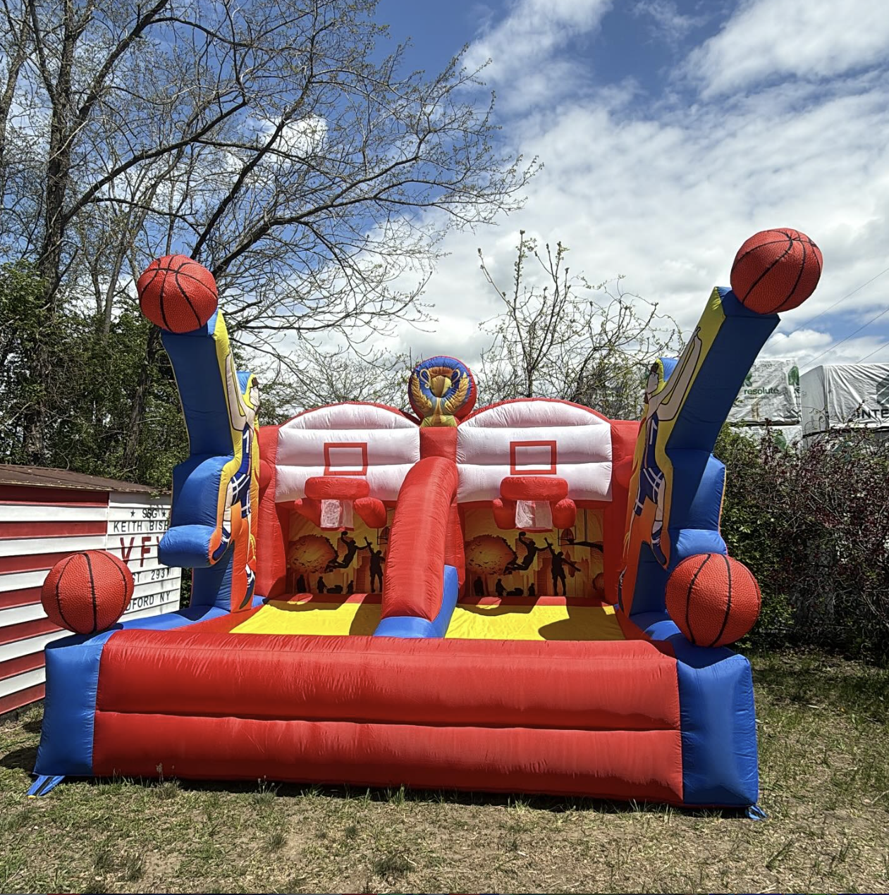 Basketball inflatable game rental for parties and events on Long Island