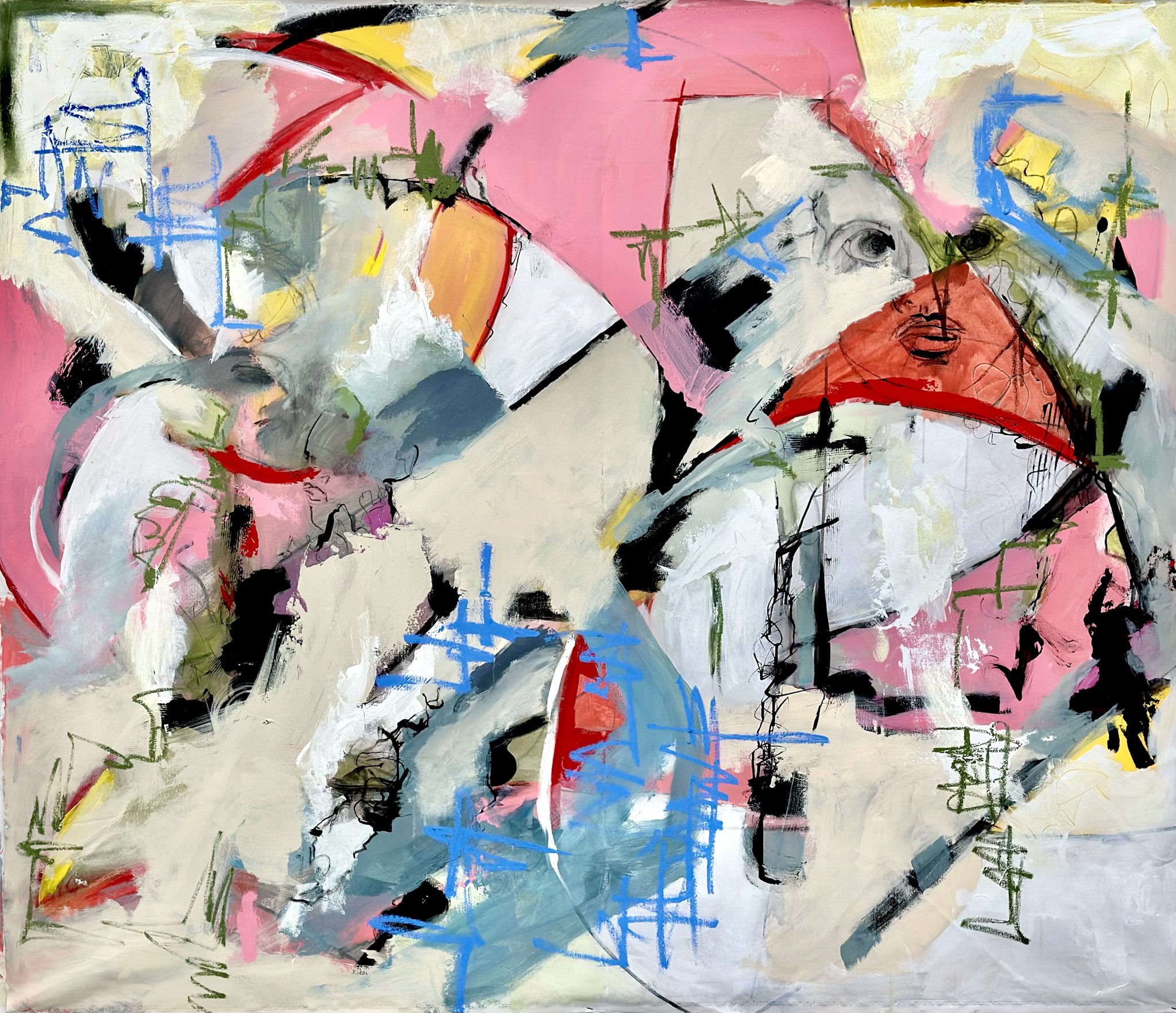 Carousel, Immersive Painting, 2023, Acrylic, ink, graphite on canvas, 61x71 1/2"