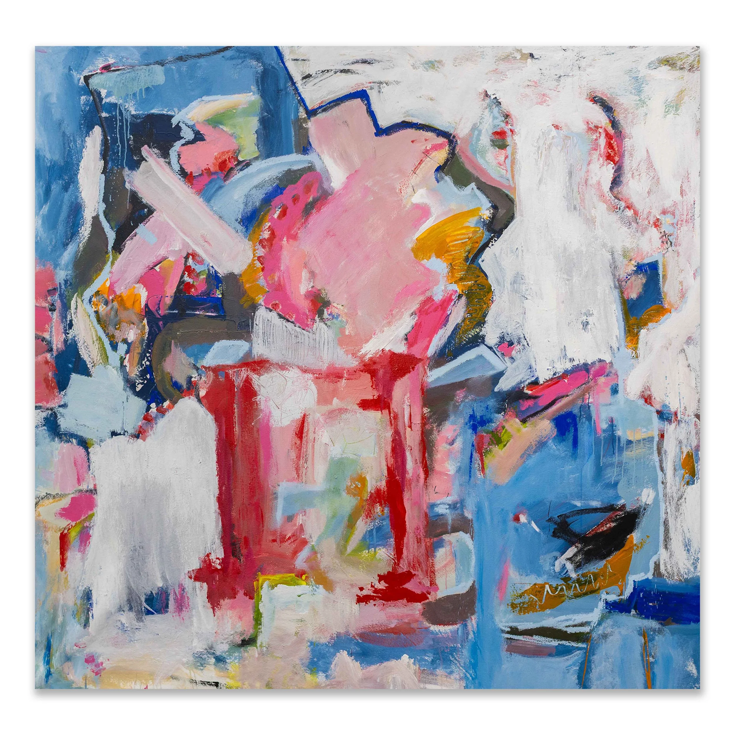 Cathedral of Color, 2026, Acrylic, oil, oil stick, graphite on canvas, 72x72"