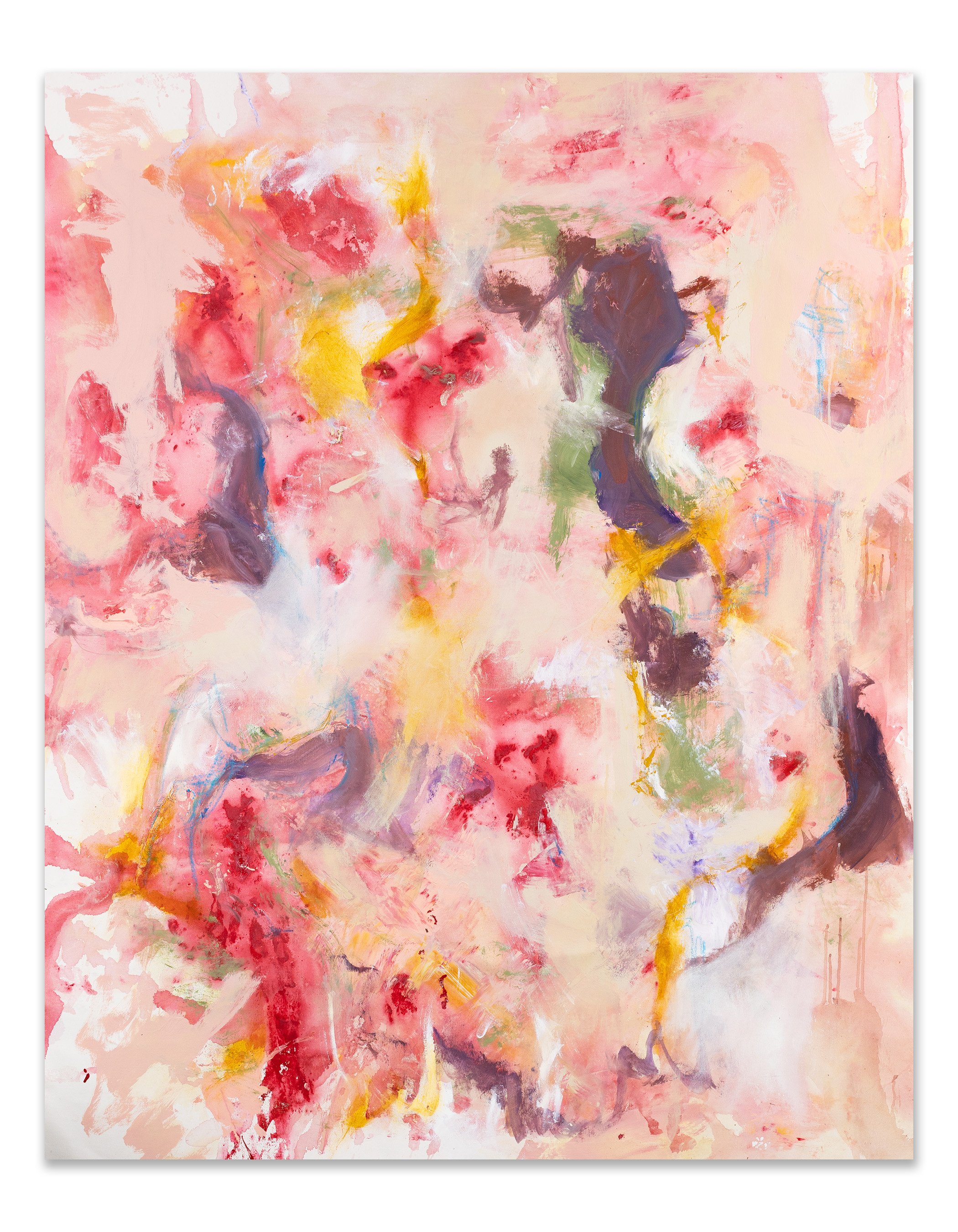 Dancing Light, 2024, Acrylic and oil stick on canvas, 60x48"