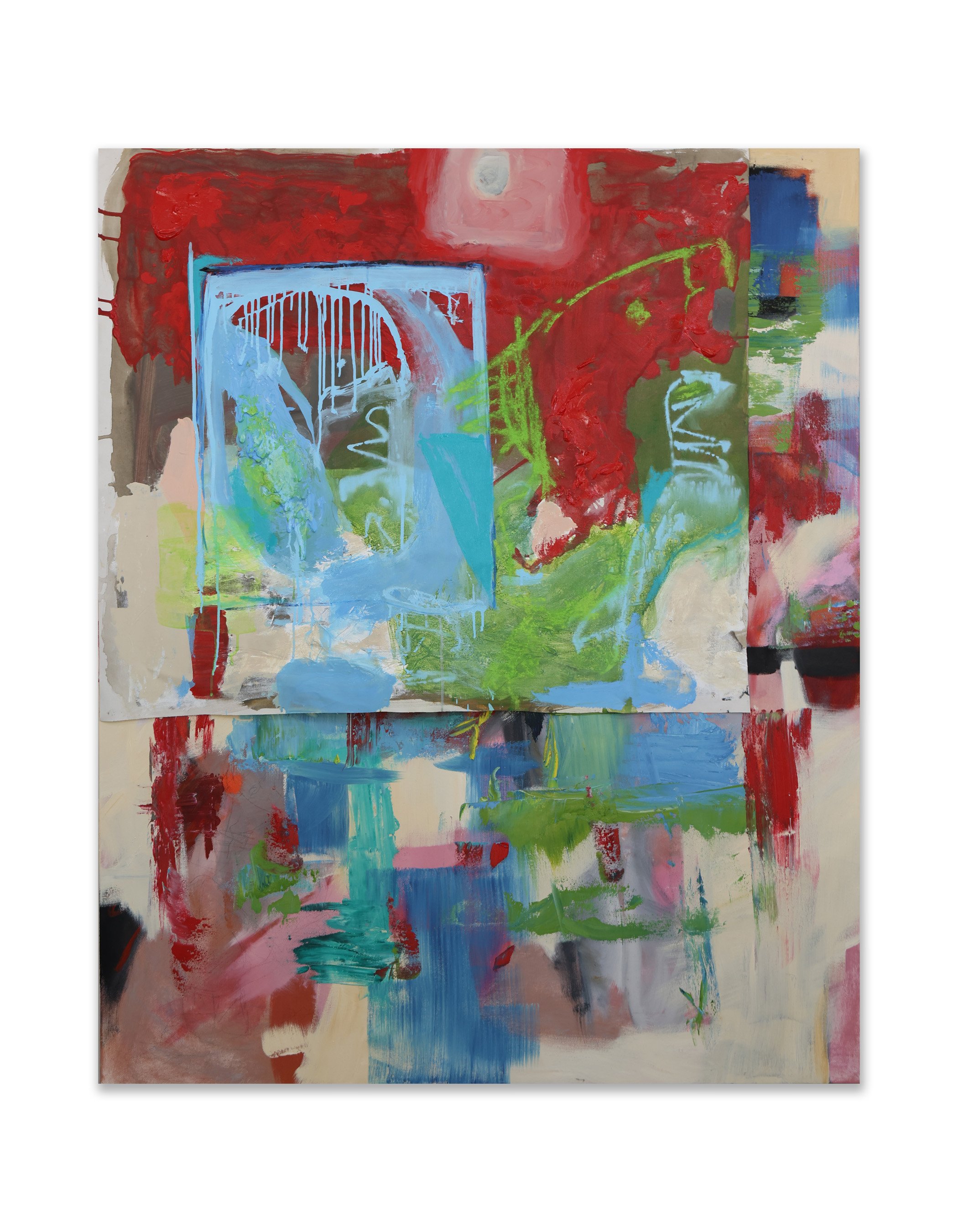 Hiding, 2025, Acrylic and oil on canvas, 60x48" (Not Available)