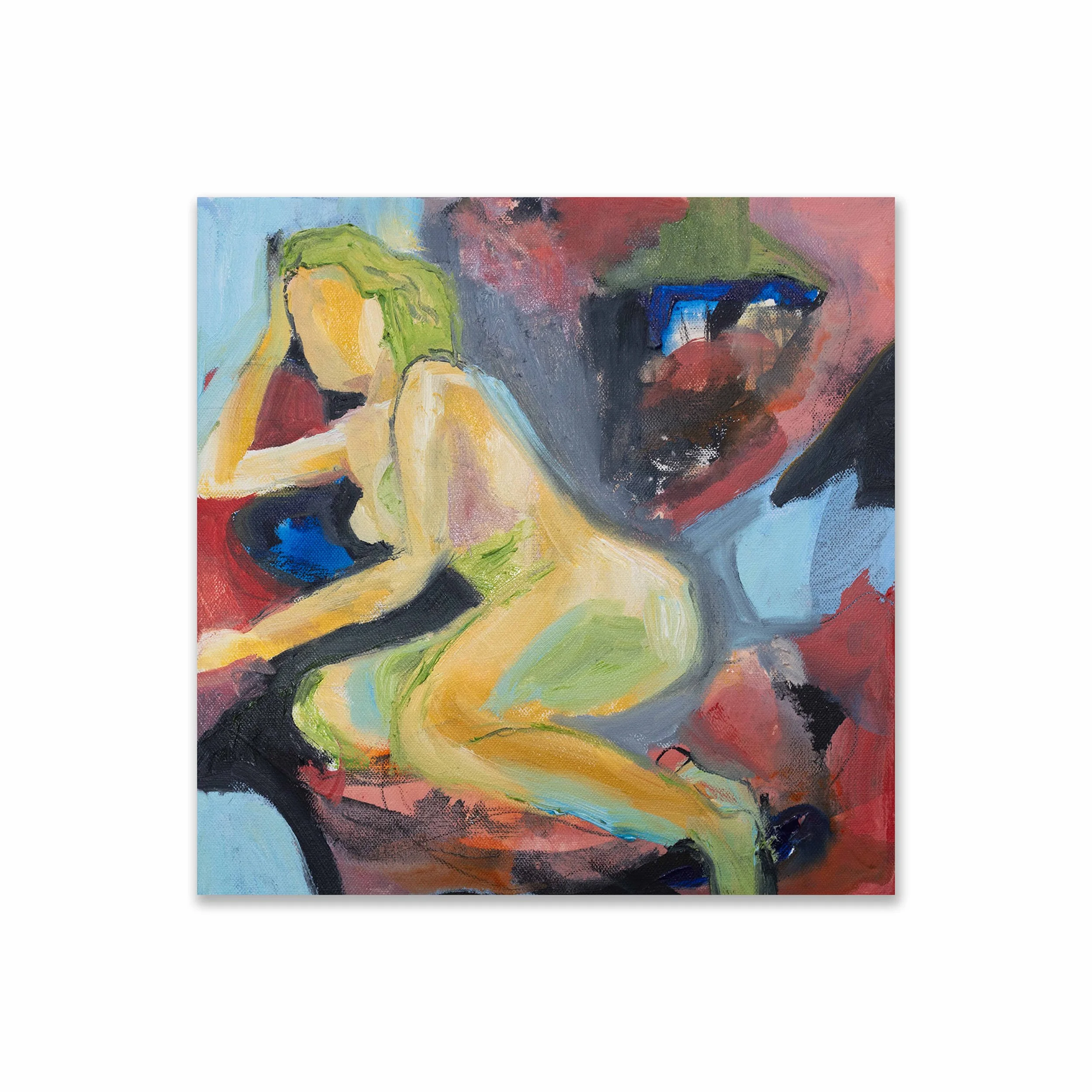 Gotta Let Go, 2025, Acrylic and oil on canvas, 12x12" **SOLD**