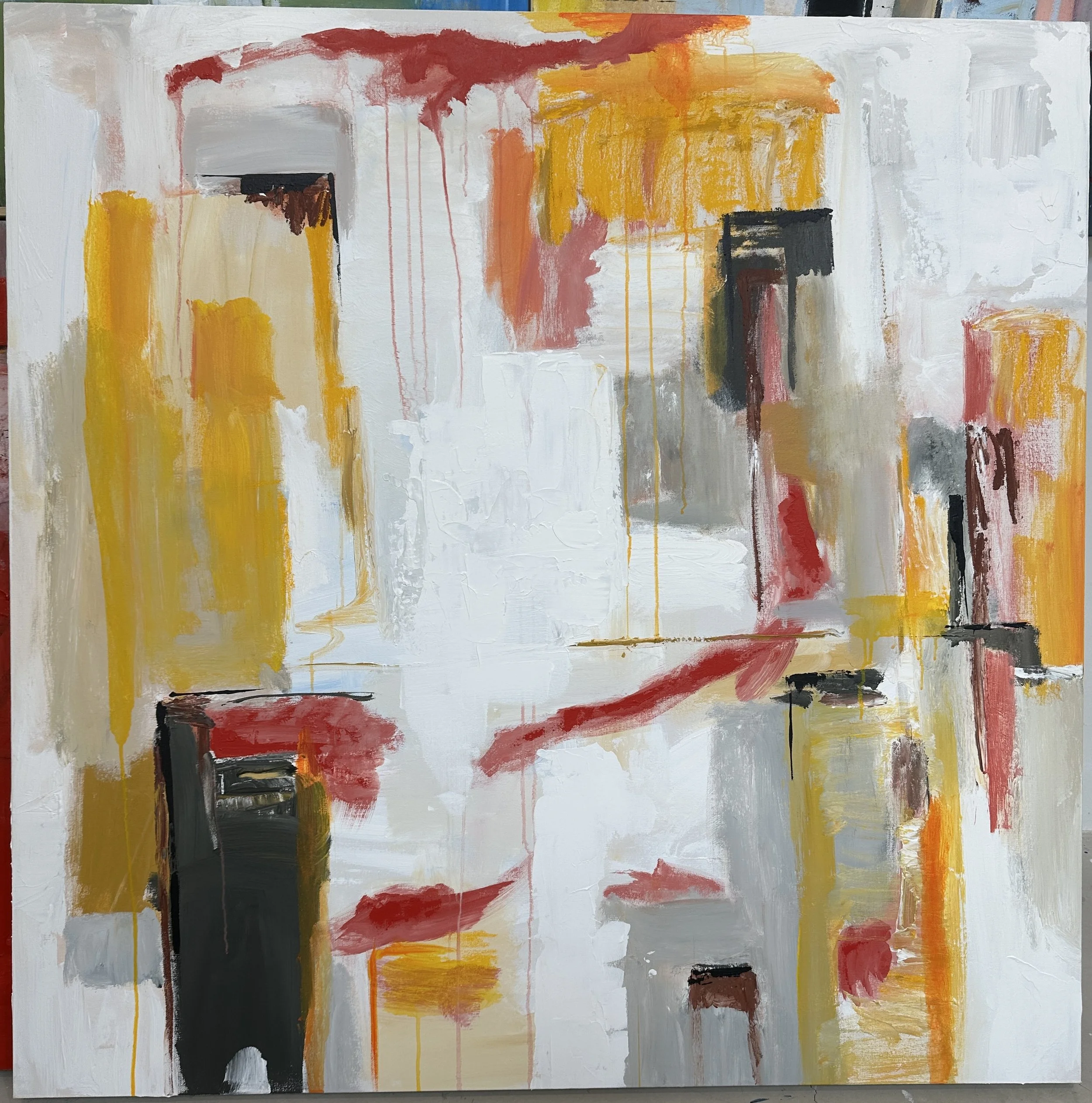 Amber Rose, 2025, Acrylic on canvas, 48x48"