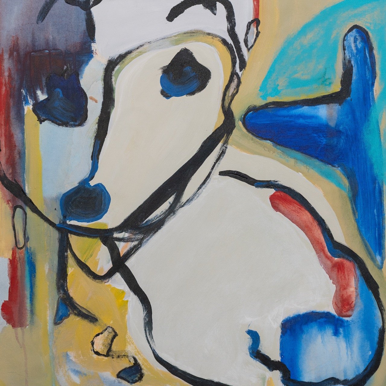 Spot, 2025, Acrylic on canvas, 18x18" - by Donna Isham Large.jpeg