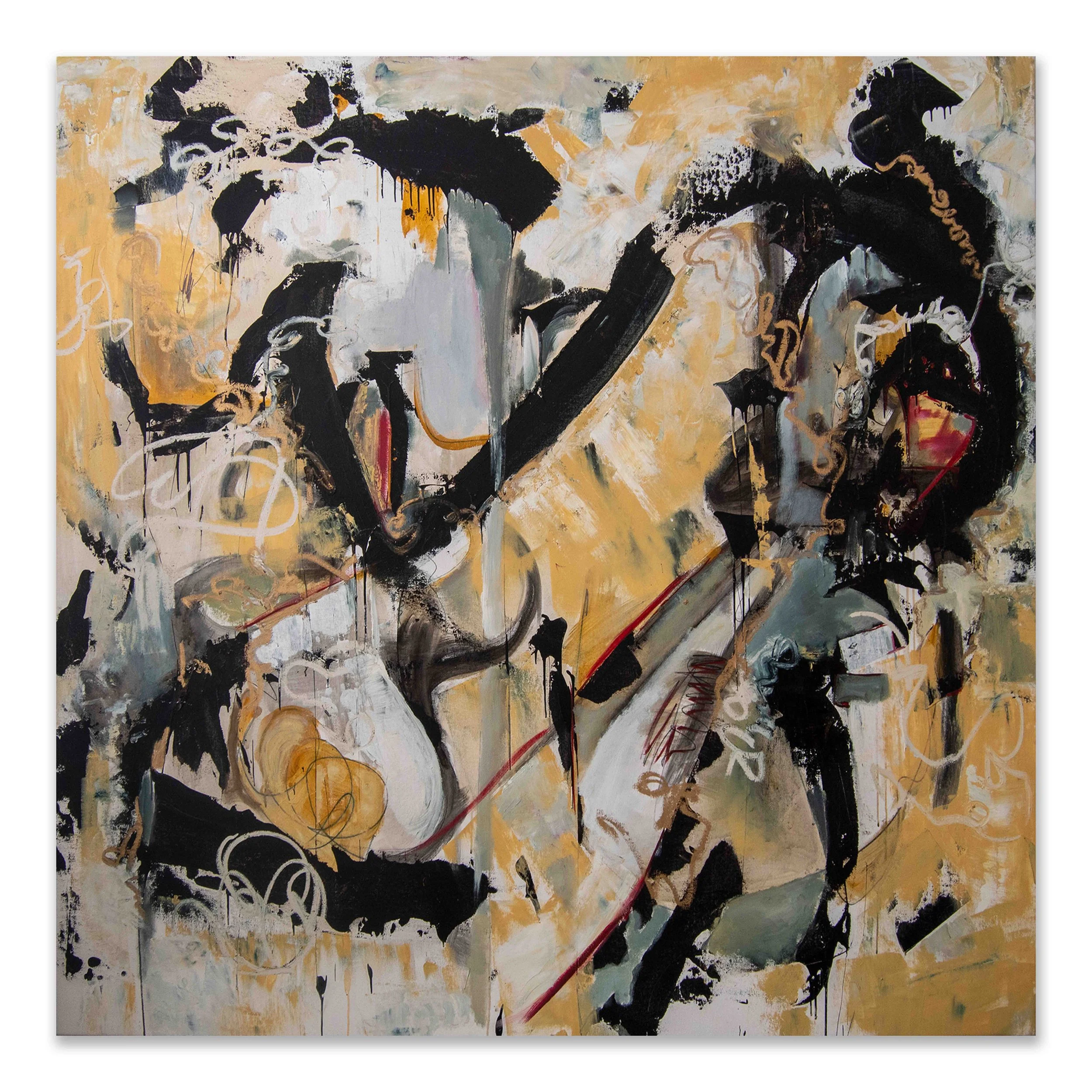 Alchemy, 2020, Acrylic, oil and oil pastel on canvas, 72x27" **SOLD**