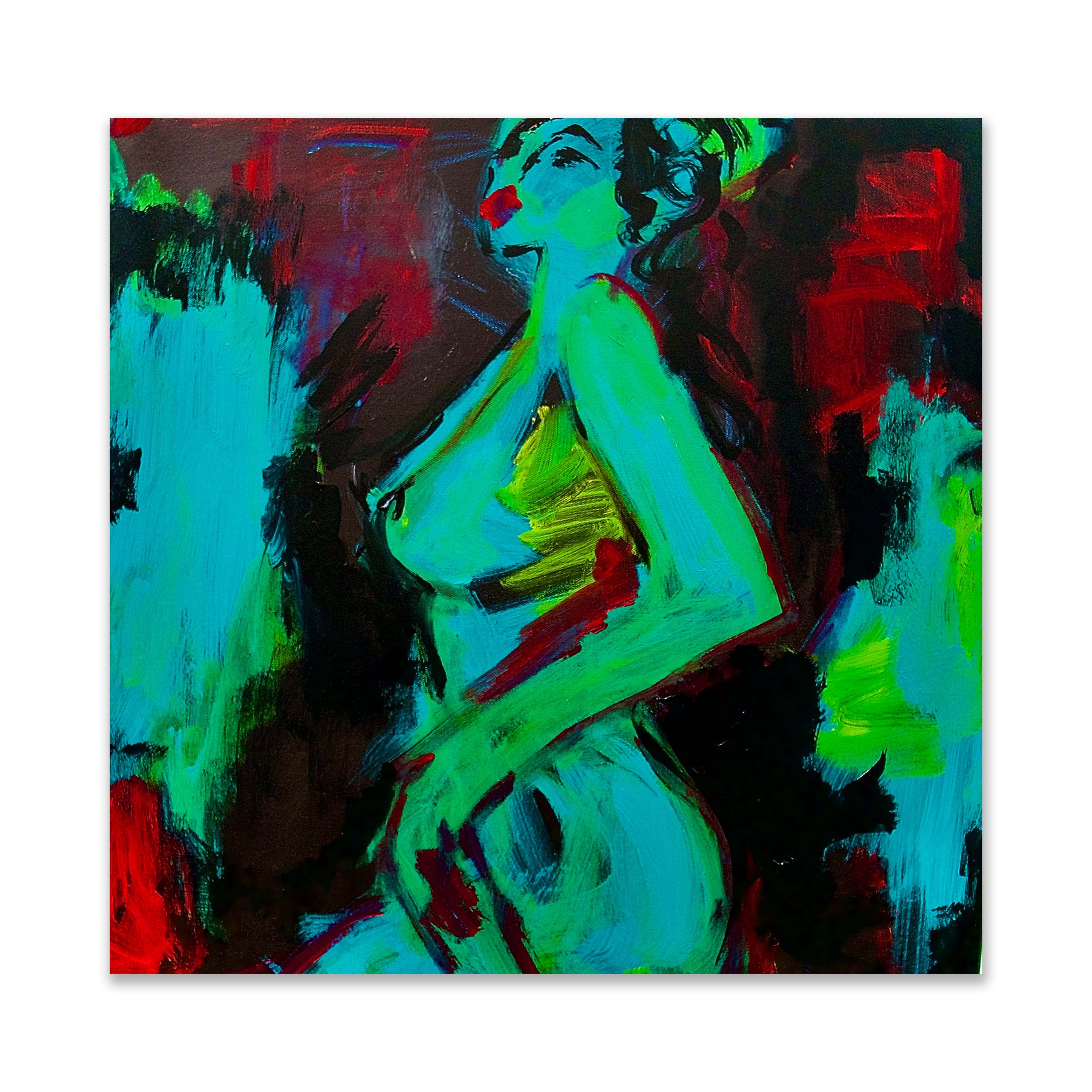 Absinthe Nights 2021, Acrylic on canvas, 30x24"