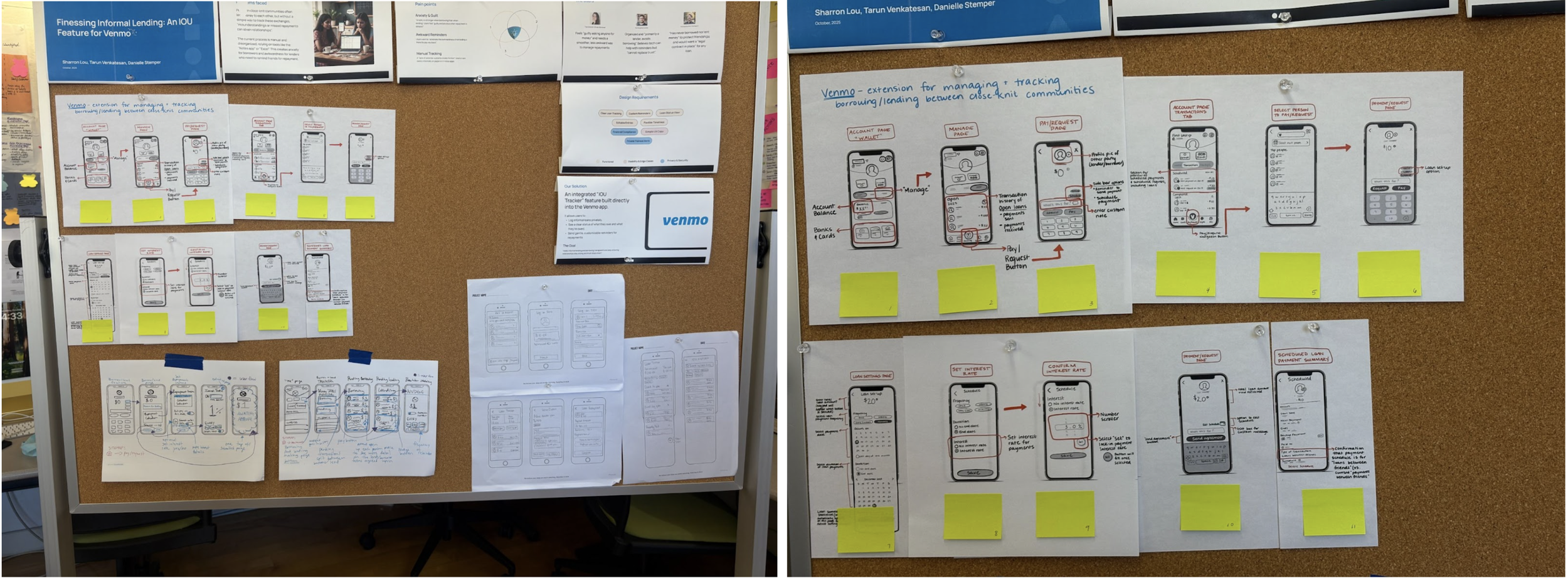 Our printed design materials and conceptual frameworks arranged for a “gallery walk” to gather designer feedback.