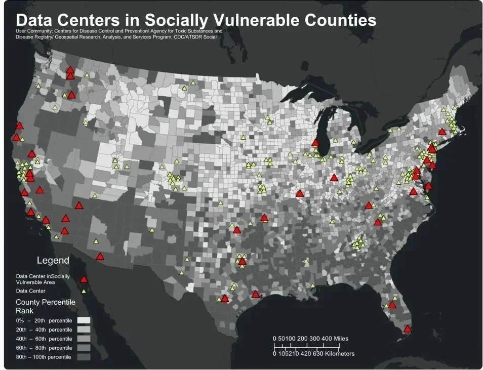 R | ArcGIS | US Data Center Analysis