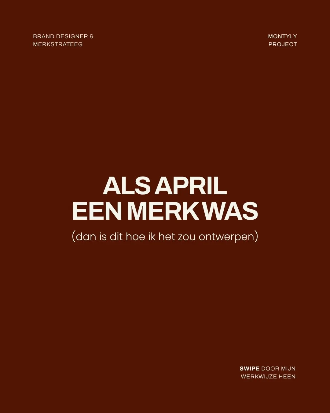Als april een merk was, zou het er zo uitzien in mijn beleving.

Niet de bloemen. Niet het pastelkleurenpalet. Maar de spanning die april eigenlijk is, de maand die belooft en tegelijk teleurstelt. Die regen geeft als je zon verwacht, en zon als je h