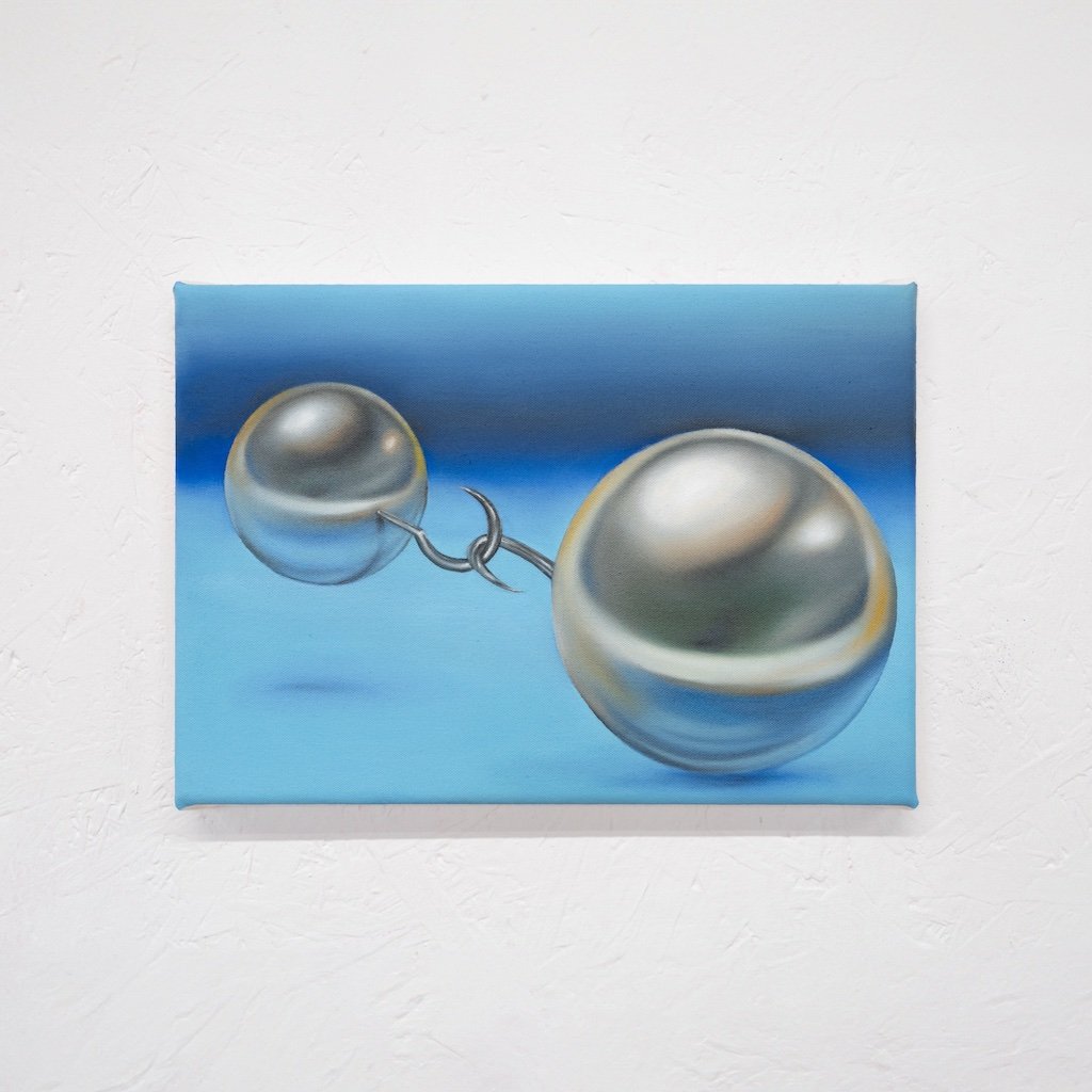 Tether, 8 3/10 in. × 11 4/5 in., Oil and Acrylic on Canvas, 2024