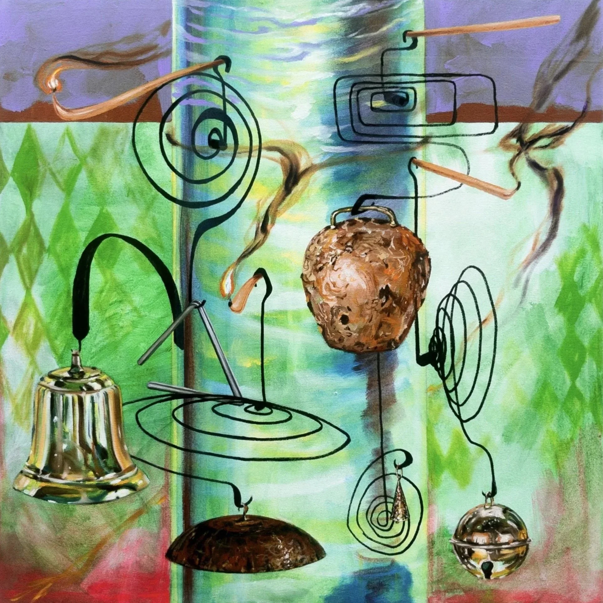 Lost Traveler's Tree, 24 in. x 24 in. Oil and Acrylic on Canvas